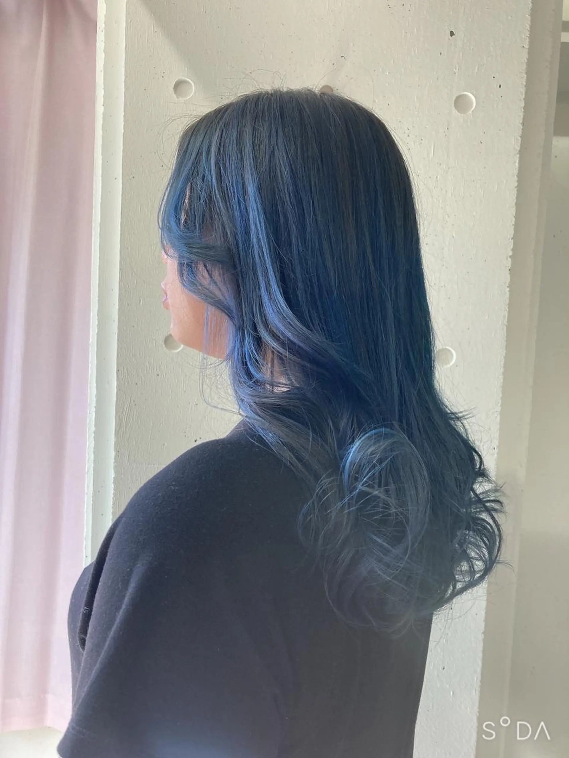 ロング カラー ブルーカラー カット ヘアカラー ミルミー美容室所属・🦄💒💓齎藤 七海子🦄💒💓のマツエク・マツパデザイン
