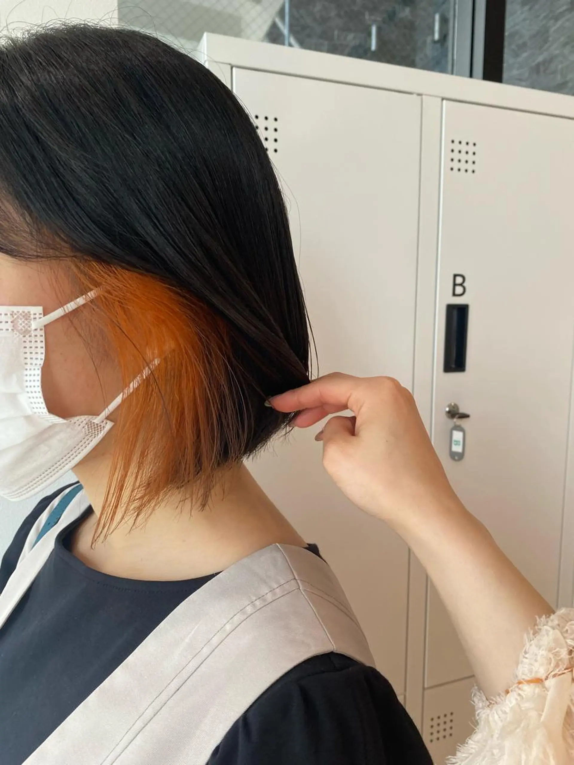 ショート カラー ブリーチ オレンジ カット ヘアカラー オスズ 🎀´-のヘアスタイル