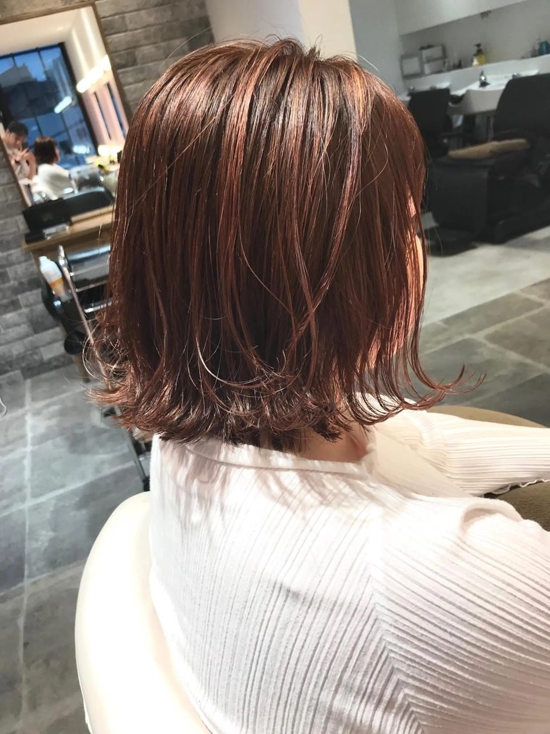 ミディアム 所渉/韓国レイヤー /ウルフカットのヘアスタイル