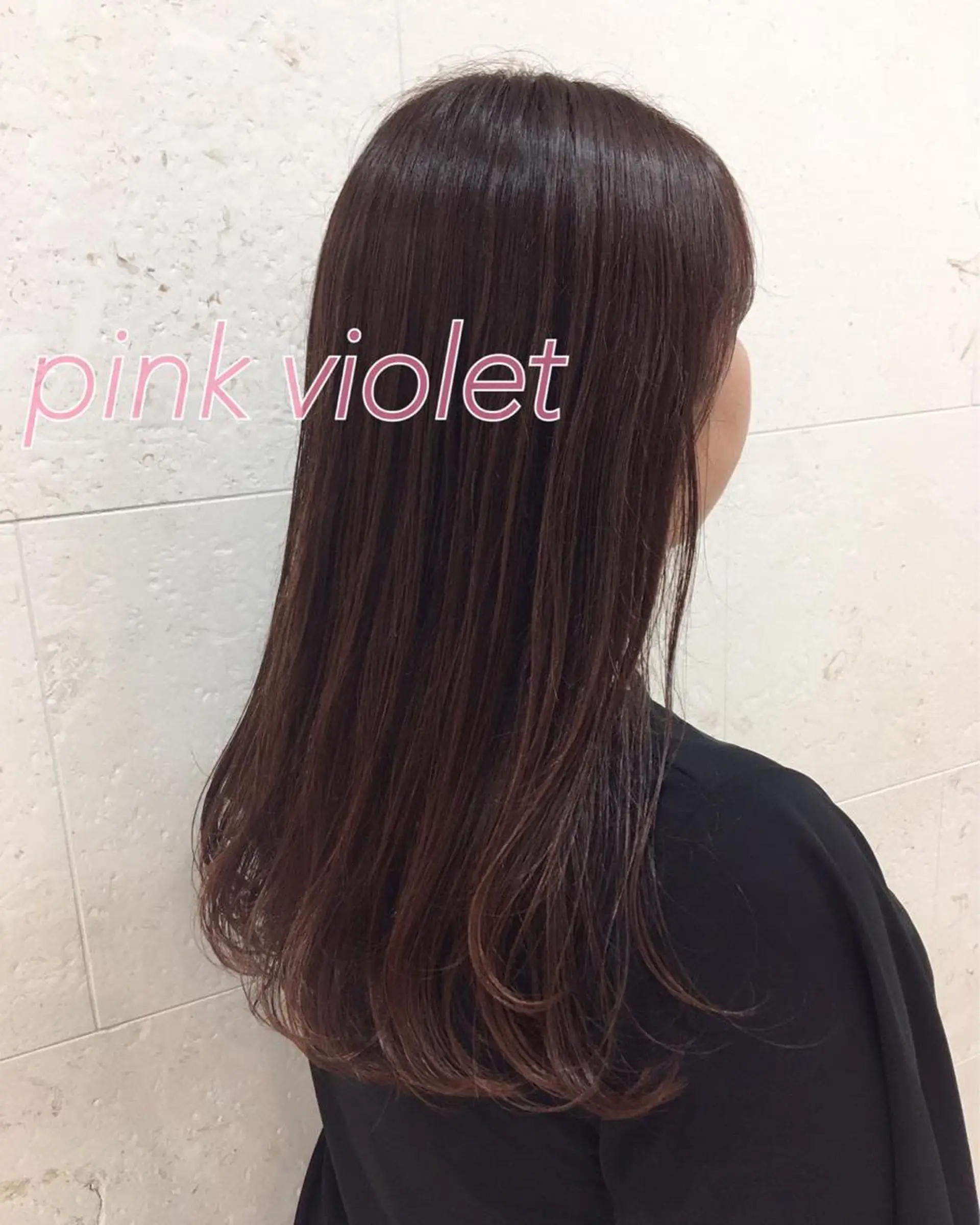 ロング カラー ピンクカラー バイオレットカラー ヘアカラー 斉藤 貴也のヘアスタイル