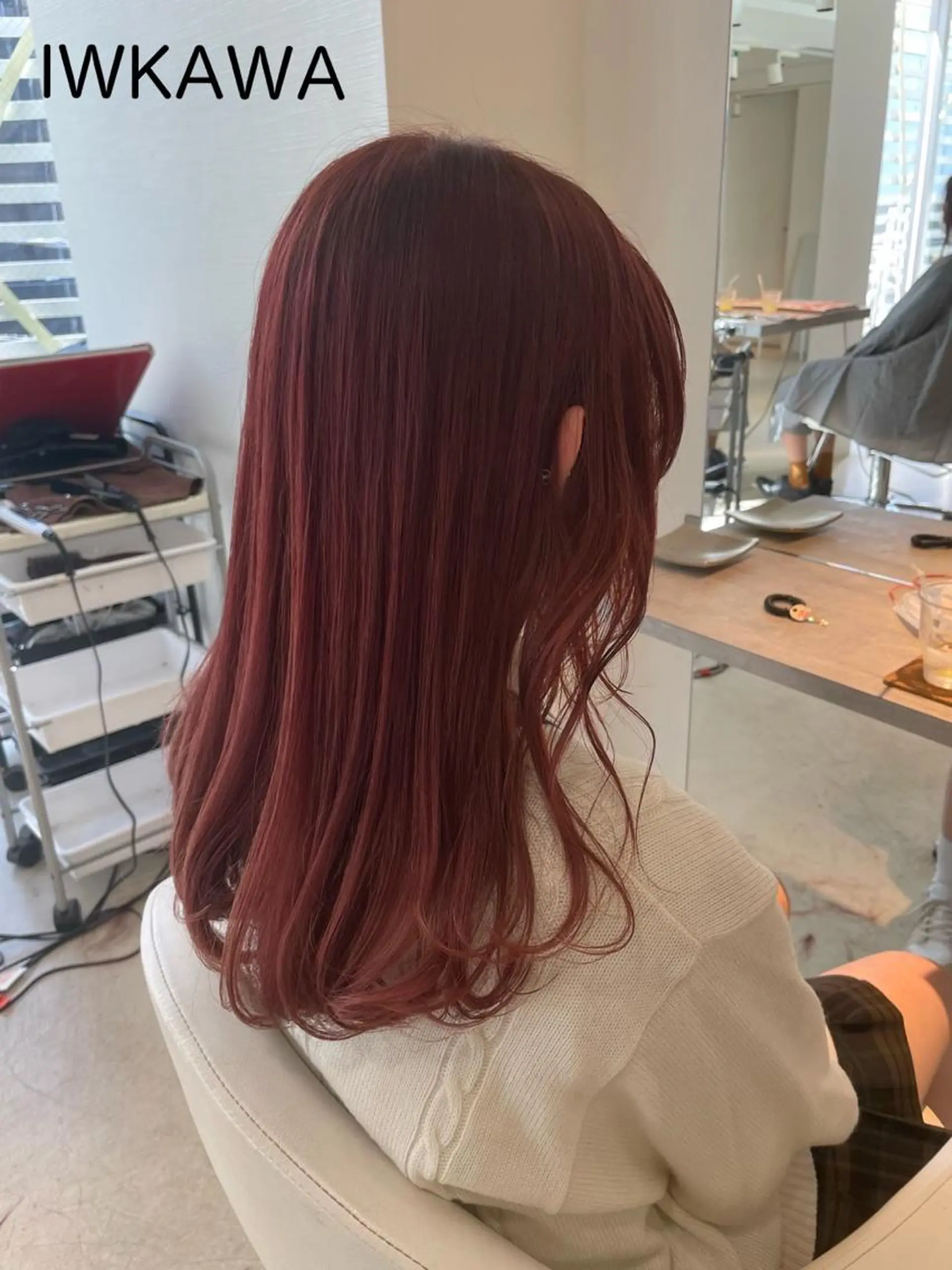 ロング カラー パーマ ヘアアレンジ アクアカラー 髪質改善 トリートメント 🌈ハイトーン髪質改 善🌈polon🌟のヘアスタイル