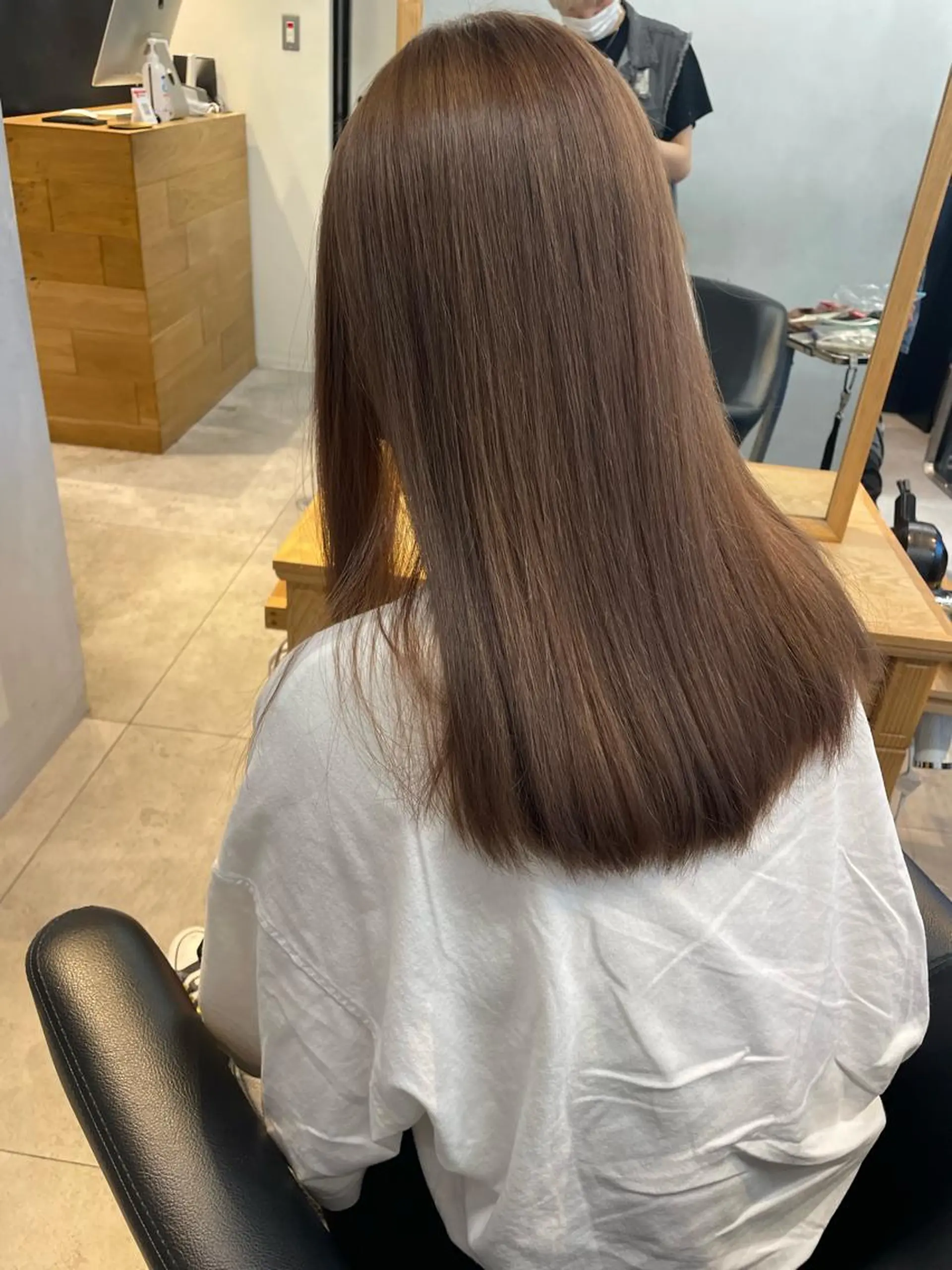 セミロング カラー トリートメント 梅田韓国ヘア kiara🩷彡のヘアスタイル