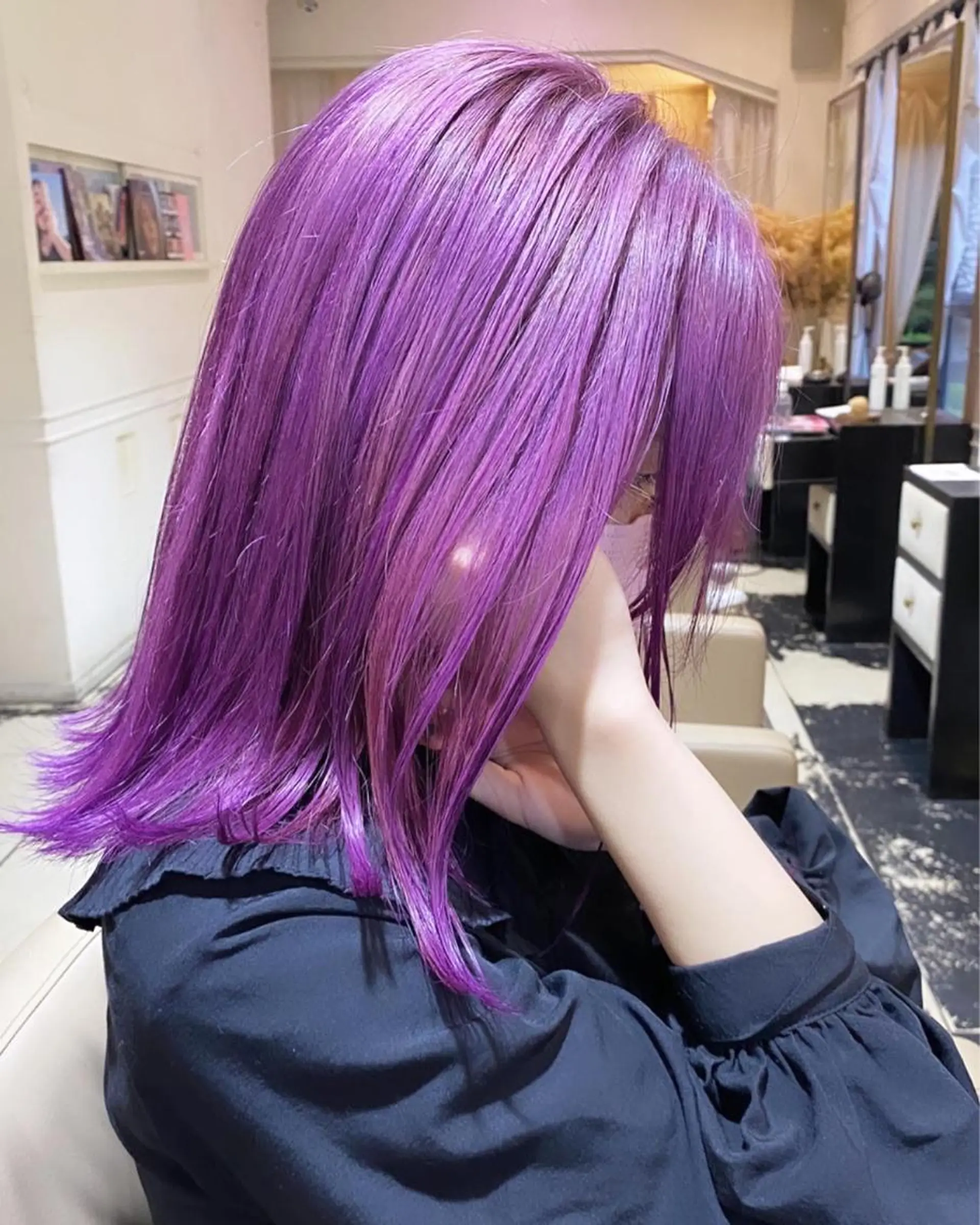 ミディアム カラー ヘアカラー 鈴木 漱一郎のヘアスタイル