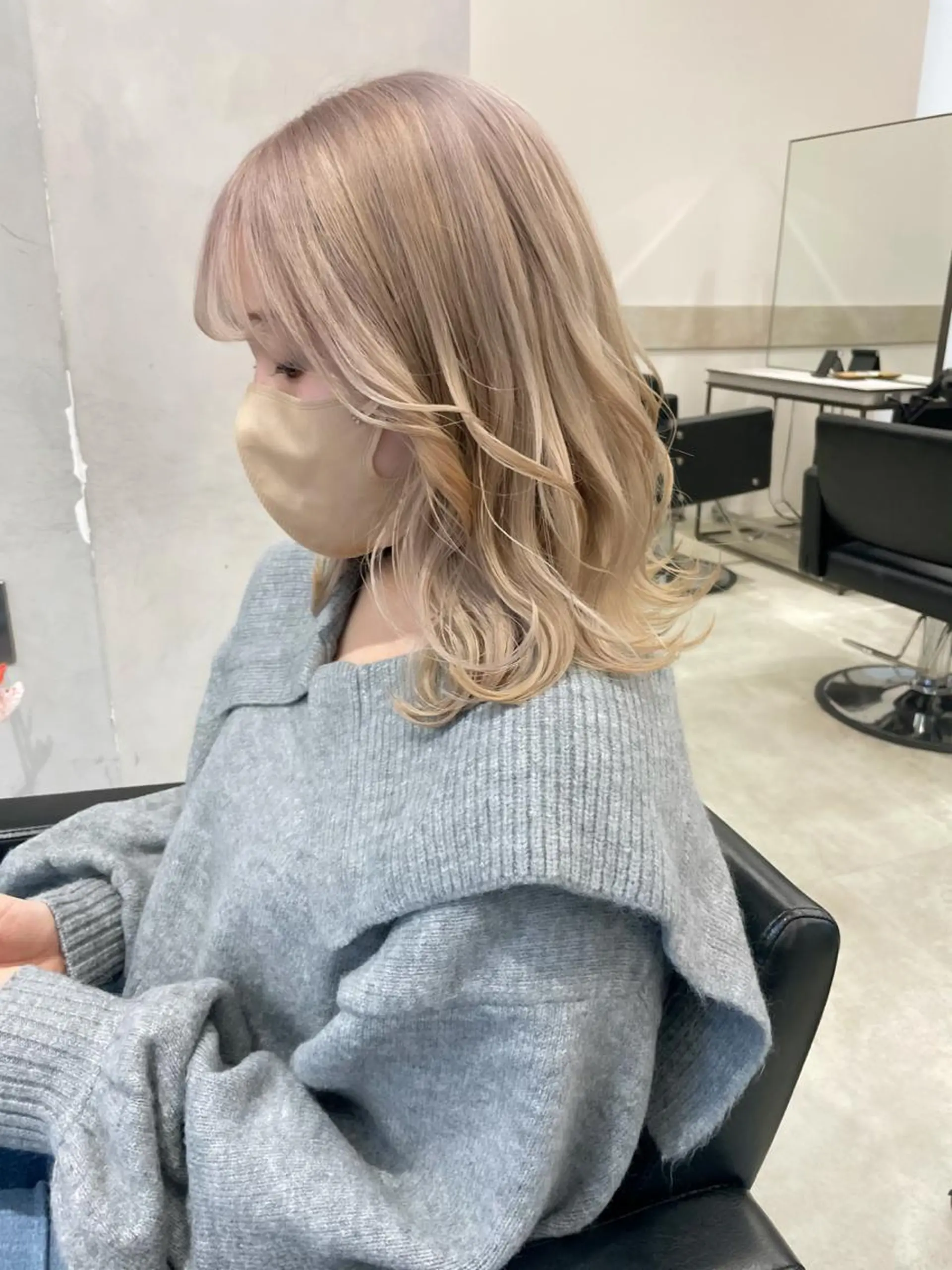 ミディアム カラー 縮毛矯正 SALOWIN原宿iori B１階所属・🫧美髪育成美容師 WASHIZU🫧のヘアスタイル