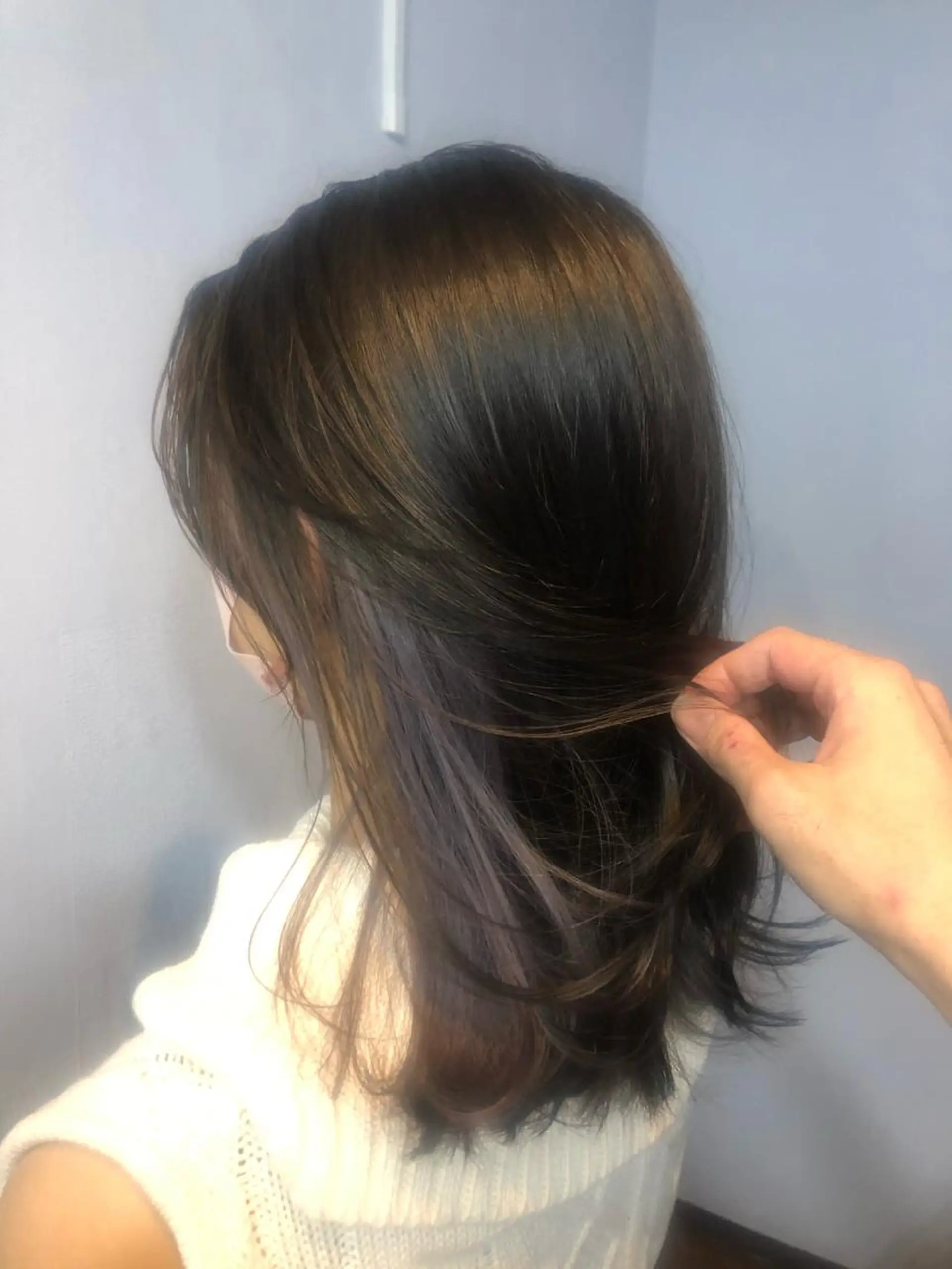 セミロング カラー インナーカラー パープルカラー カット ヘアカラー トリートメント 🌈美髪✂︎艶色🎨 頭皮改善🍀TAKUのヘアスタイル