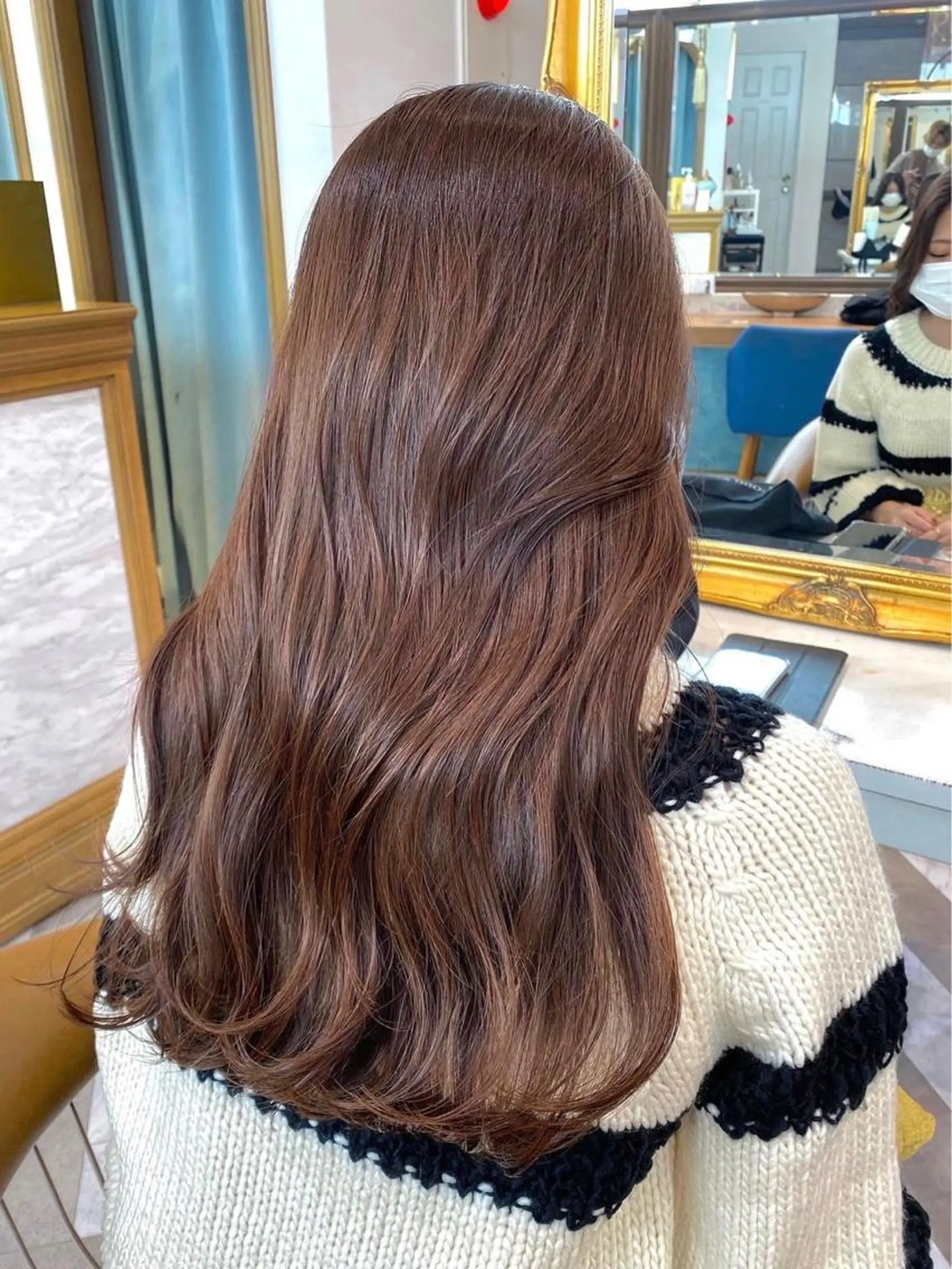 ミディアム カラー カット ヘアカラー トリートメント 韓国ヘア/レイヤー/ 髪質改善🫧西田のヘアスタイル