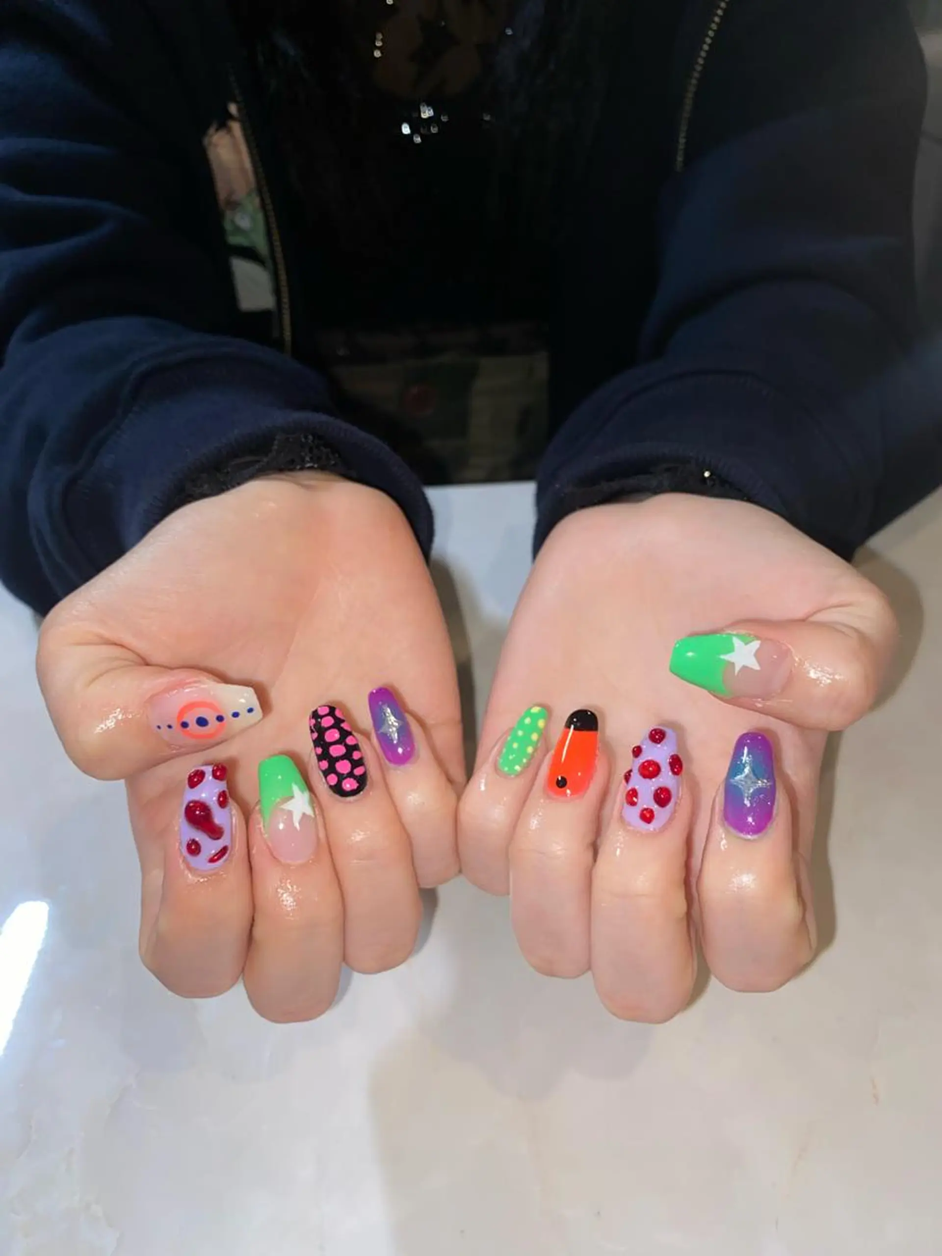 ネイル 韓国ネイル メンズネイル 持ち込み ワンホンネイル ハンドネイル lillion nail salon所属・Ru nail♡のネイルデザイン