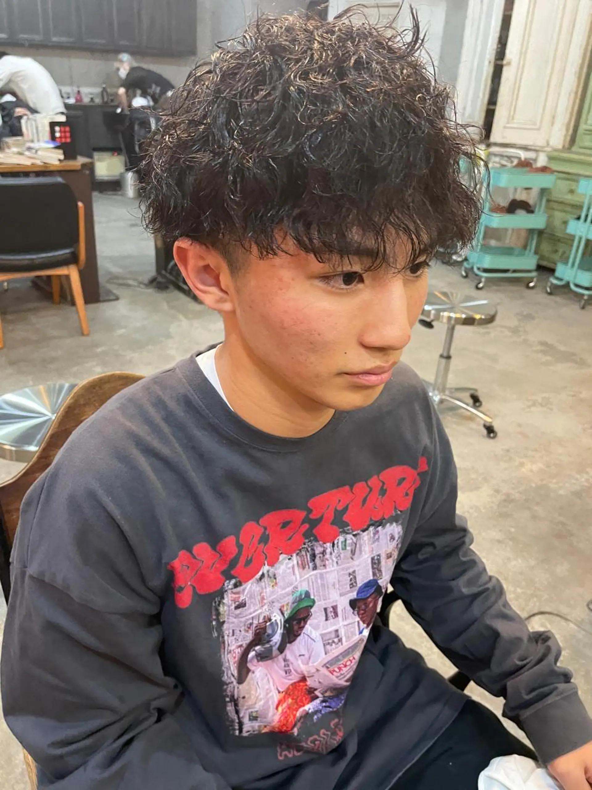 メンズ カット パーマ メンズ特化美容師 ハスイルイのヘアスタイル