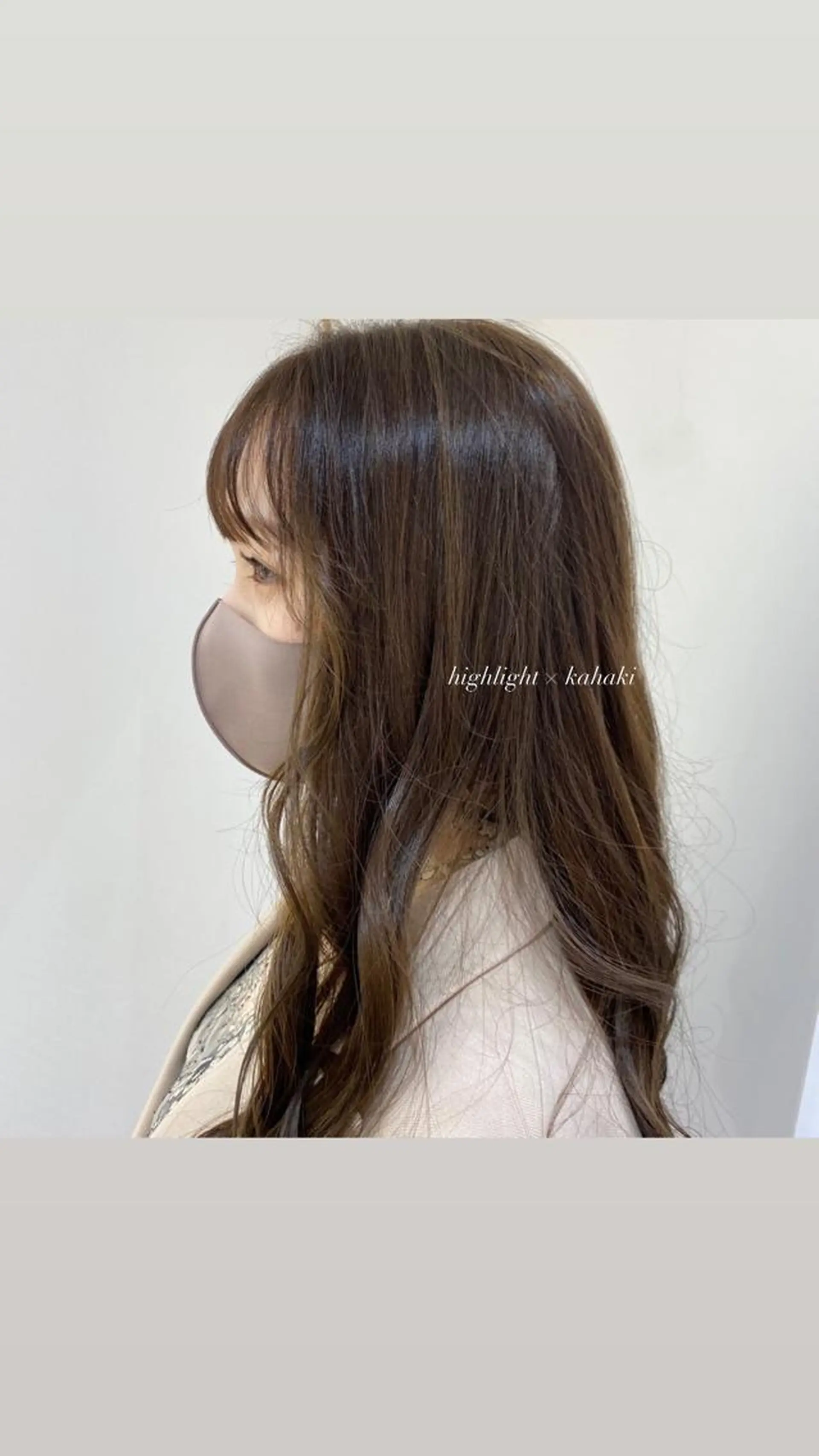 ロング カラー ブリーチ ハイライトカラー ハイライト 松永 梨央のヘアスタイル