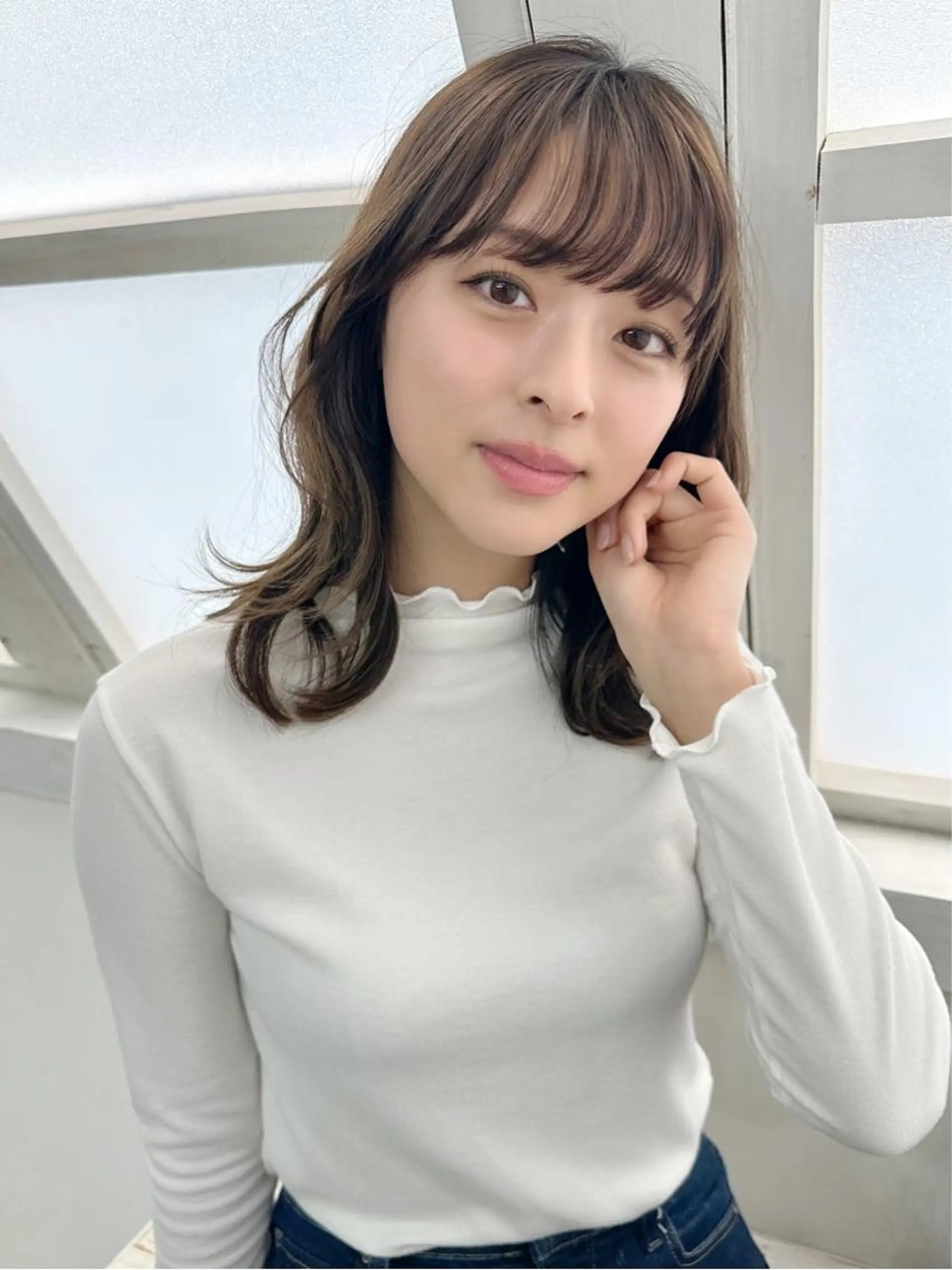 ミディアム カラー カット ヘアカラー トリートメント ヘッドスパ "オトナ髪”/ LAKA TOCCAのヘアスタイル