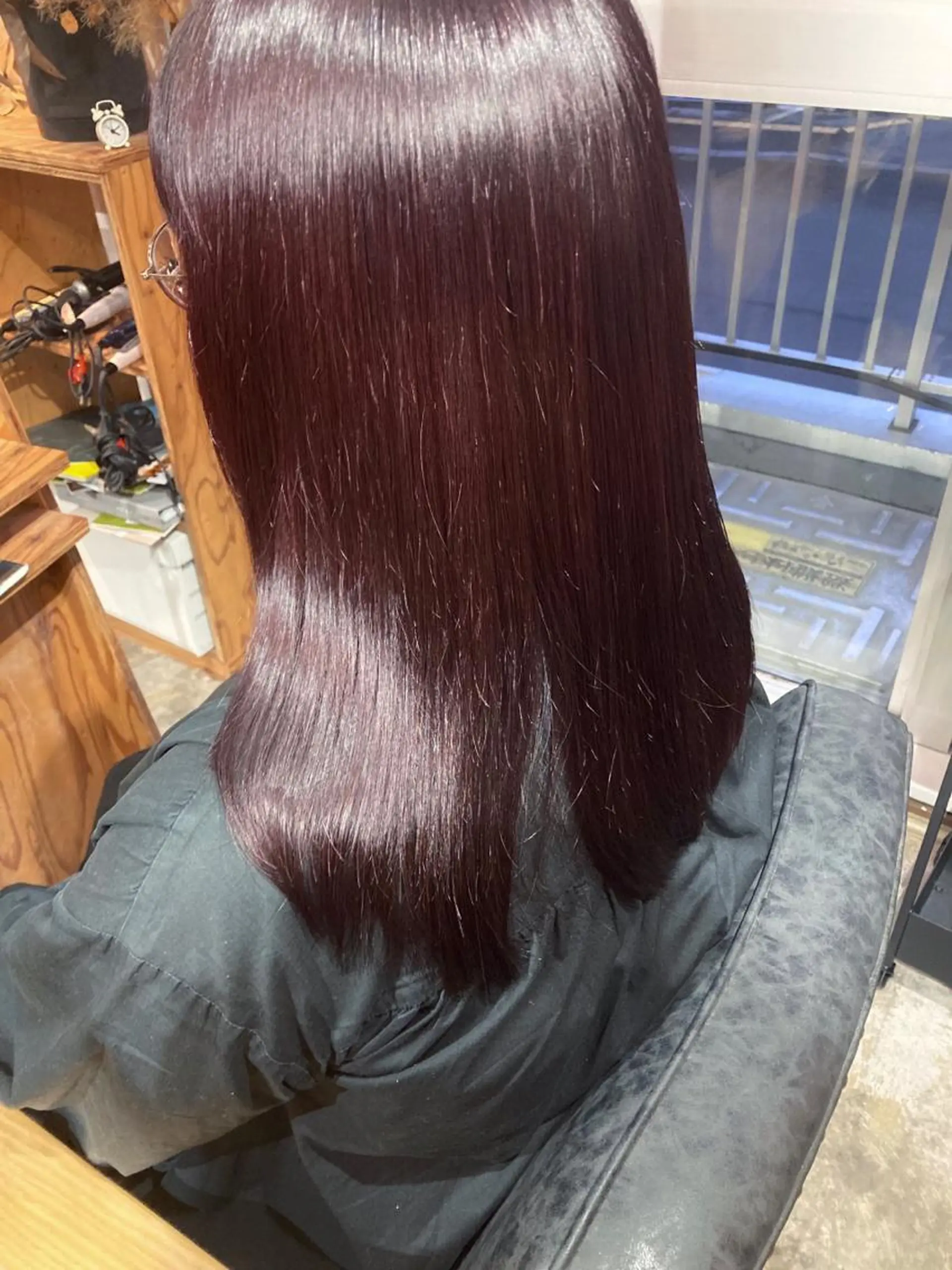 セミロング ピンクラベンダー 髪質改善 roka ノゾミのヘアスタイル