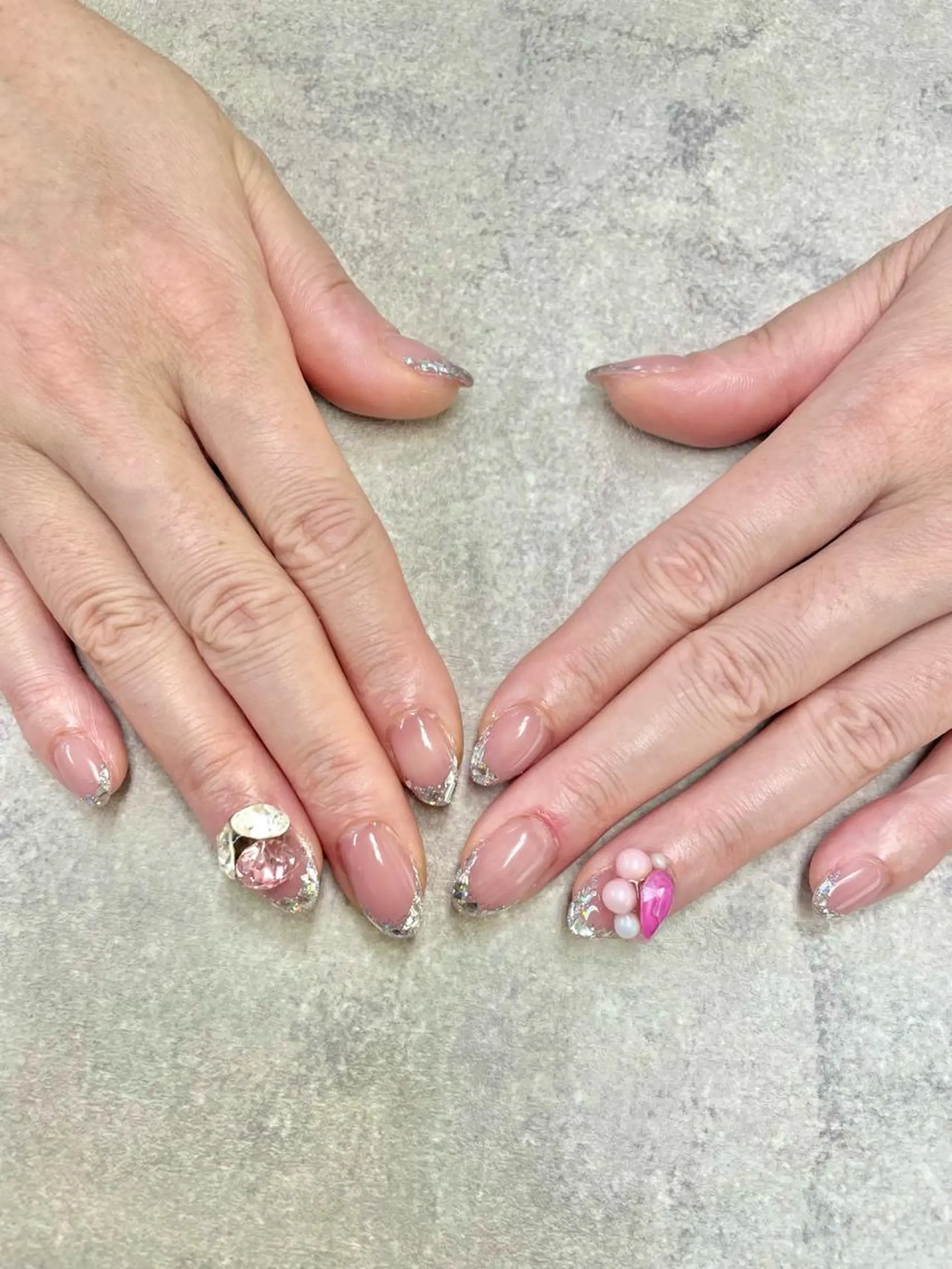 ネイル イースター フットネイル フレンチネイル ジェルネイル ガラスフレンチ ハンドネイル .N YUKIのネイルデザイン
