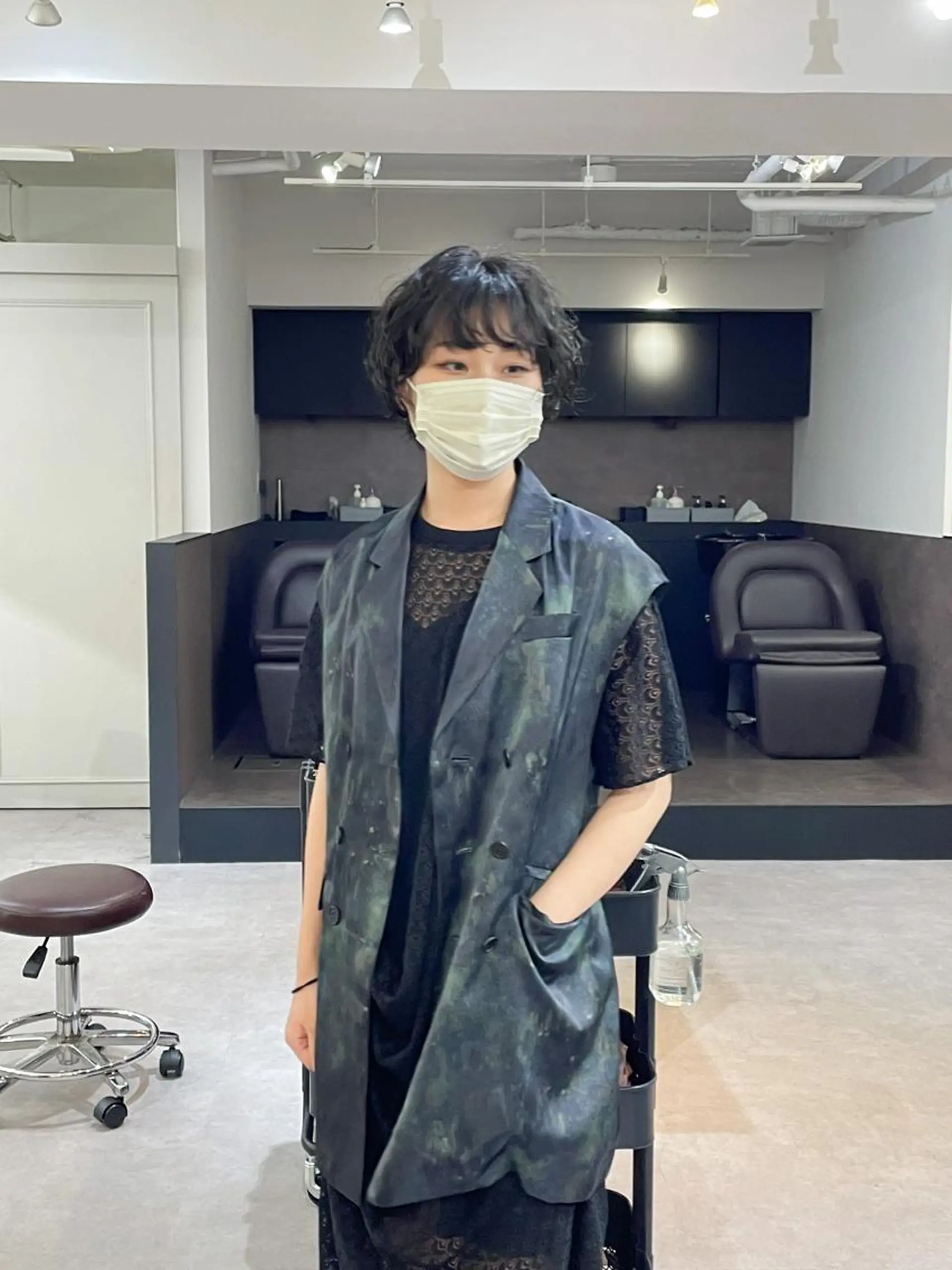 ショート カラー パーマ ショートヘア カット ヘアカラー トリートメント パーマ＊ 顔まわり似合わせのヘアスタイル