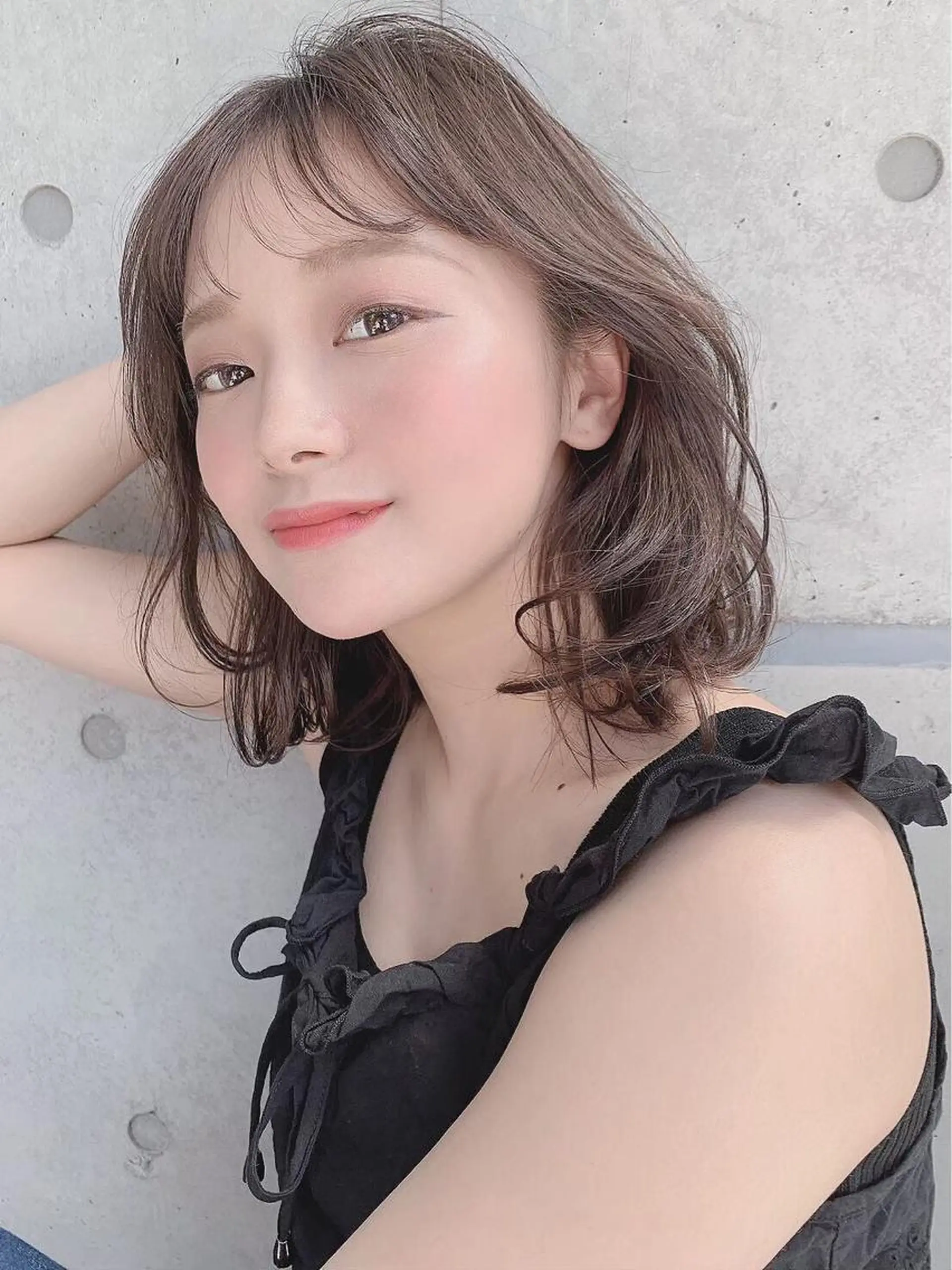 ミディアム ヘアアレンジ nana【艶髪】/ 顔まわり/縮毛矯正のヘアスタイル