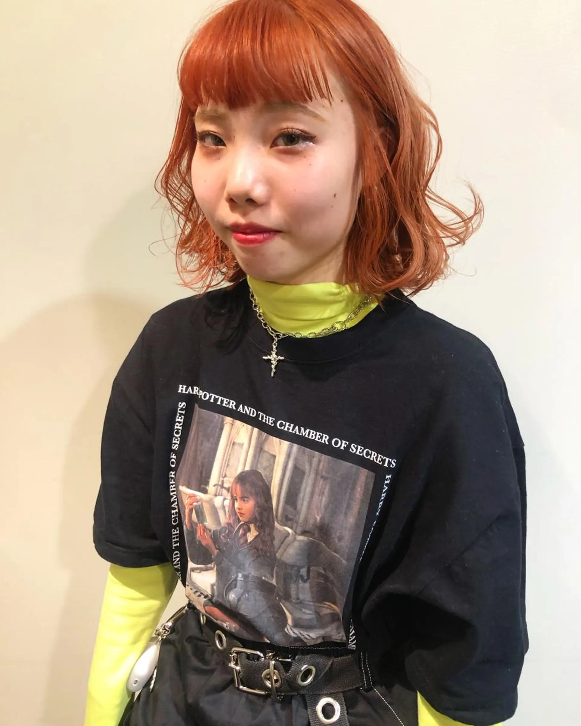 ショート カラー オレンジ カット ヘアカラー 西本 夏美のヘアスタイル