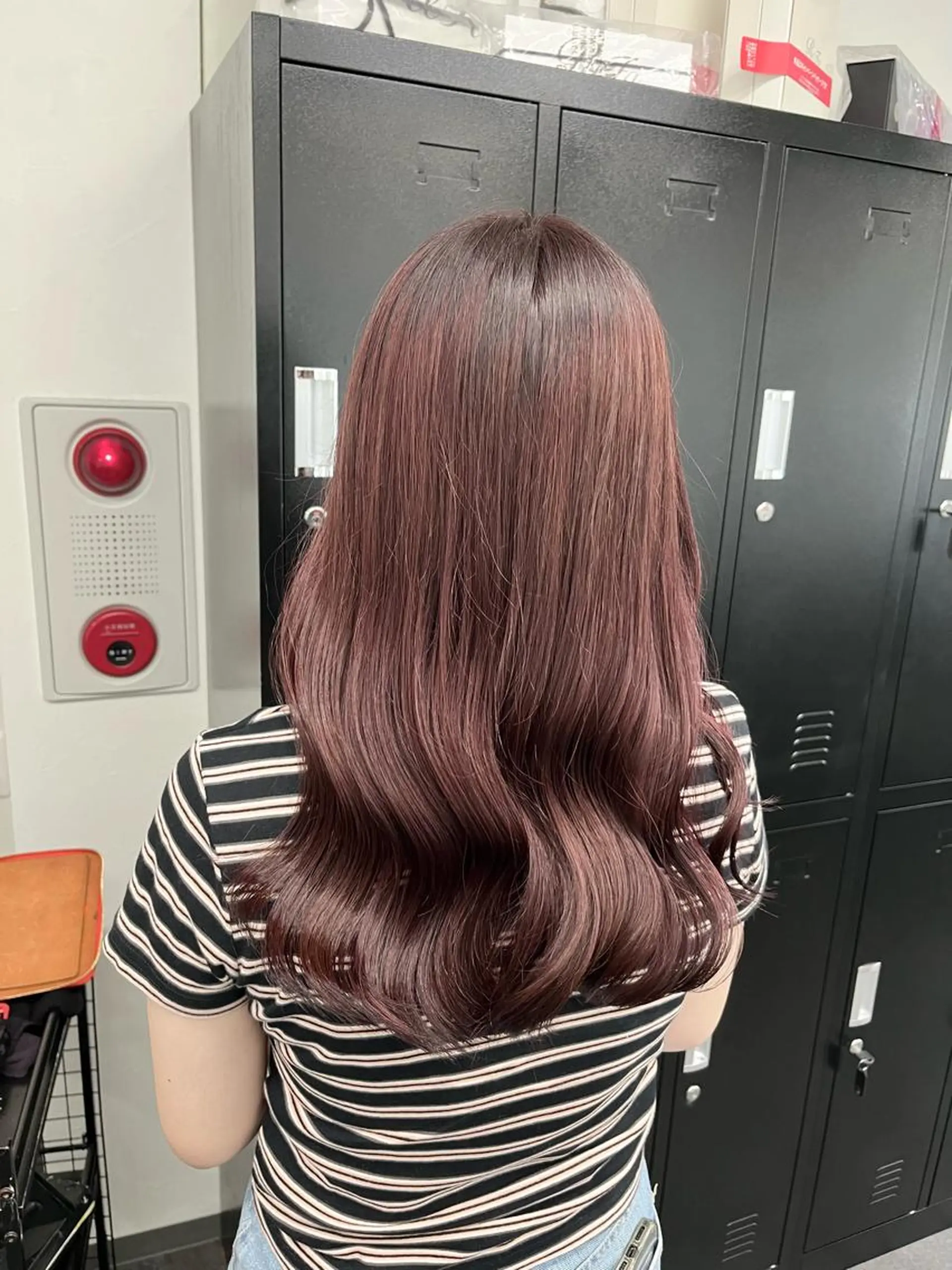 セミロング カラー レッドカラー 韓国風ヘア 韓国ヘア🖤/透明感 shihoのヘアスタイル