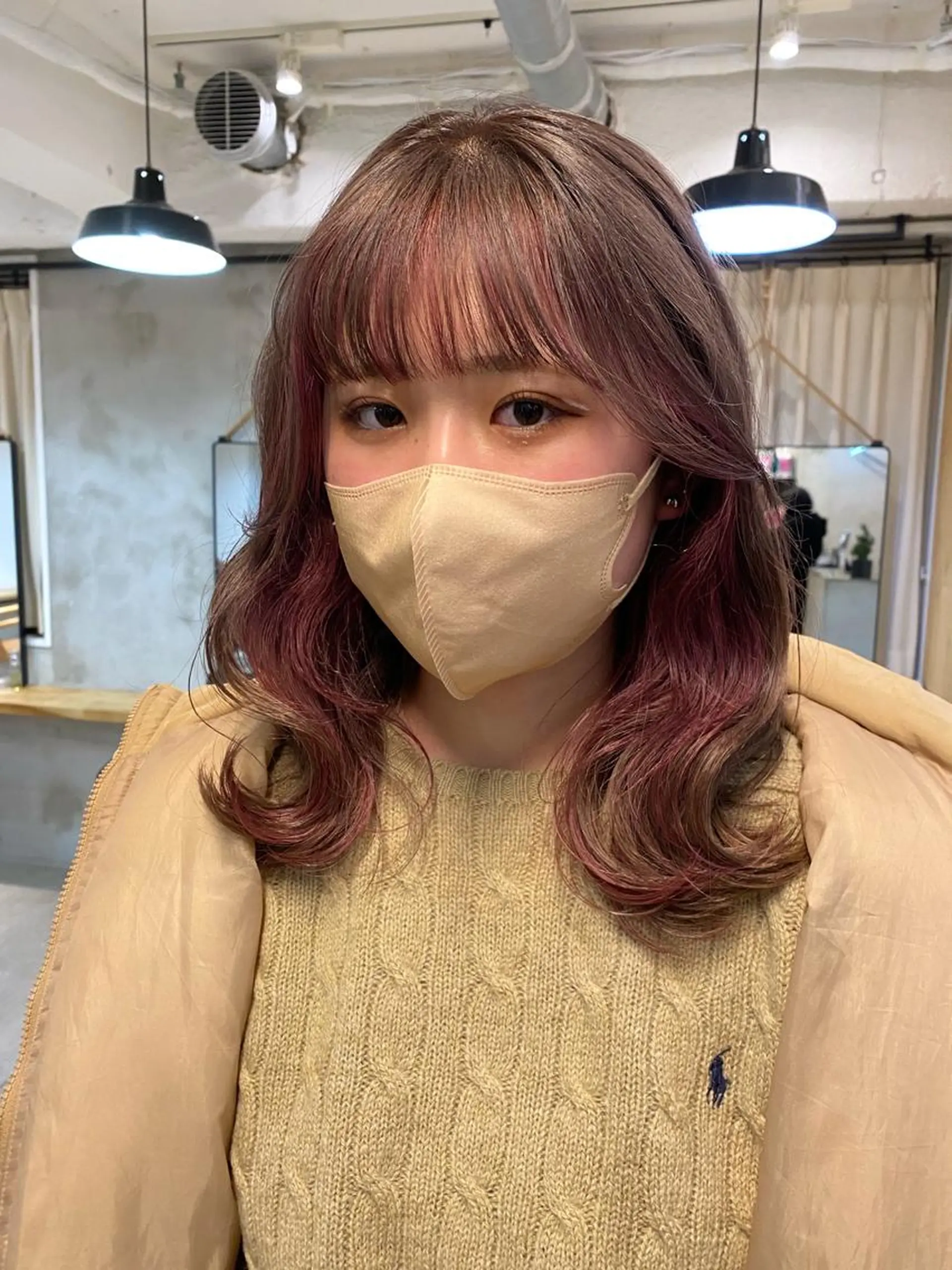 ロング カラー ミストバング  フェイスフレーミング ヘアカラー Lomalia 🤍🫧/makoのヘアスタイル
