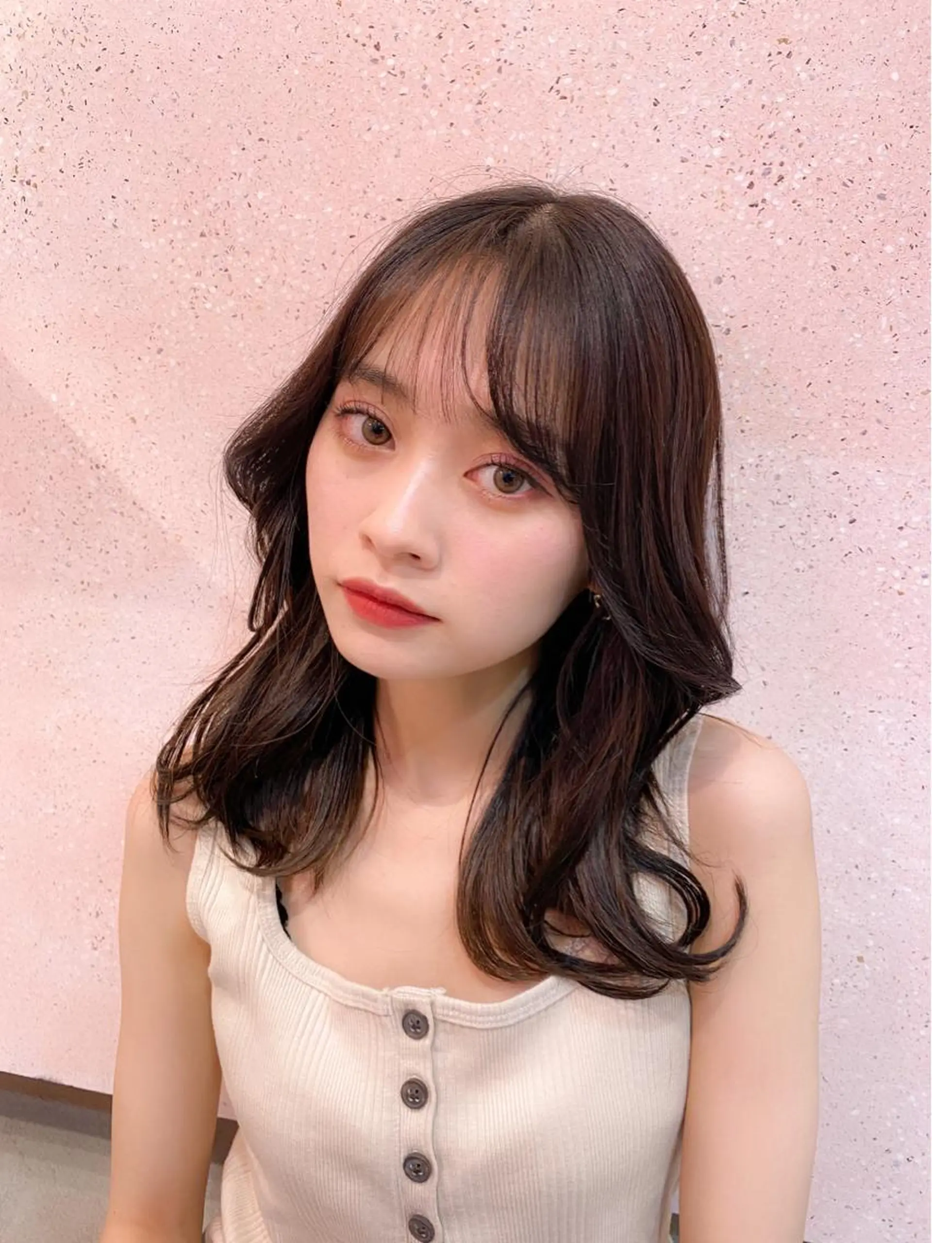 セミロング カラー シールエクステ セミロングパーマ ブリーチ ケアブリーチ ダブルカラー 新宿/韓国風レイヤー 髪質改善/渋谷直樹のヘアスタイル