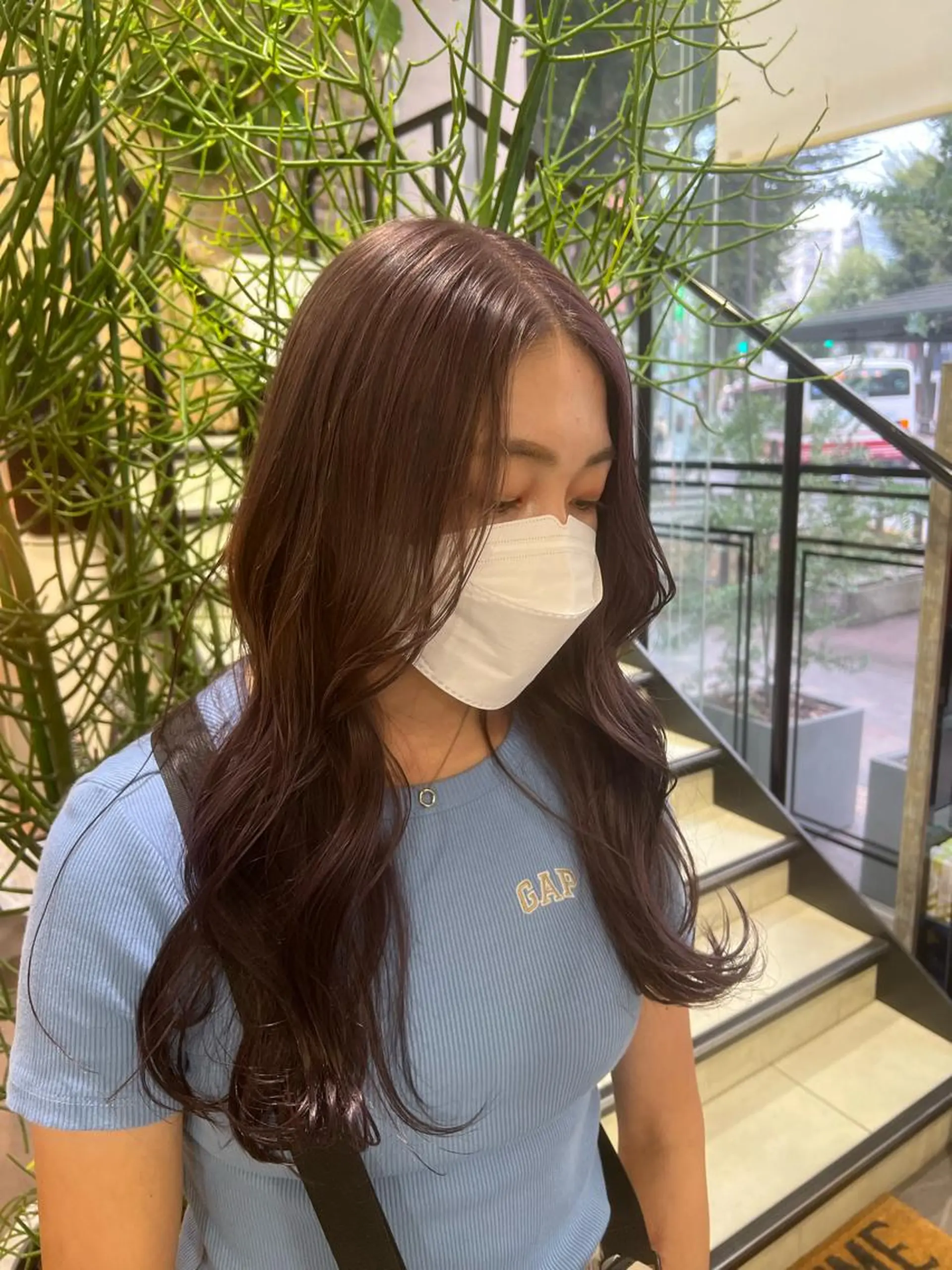 セミロング カラー 韓国ネイル🤎 ワンホン🩷くれはのネイルデザイン