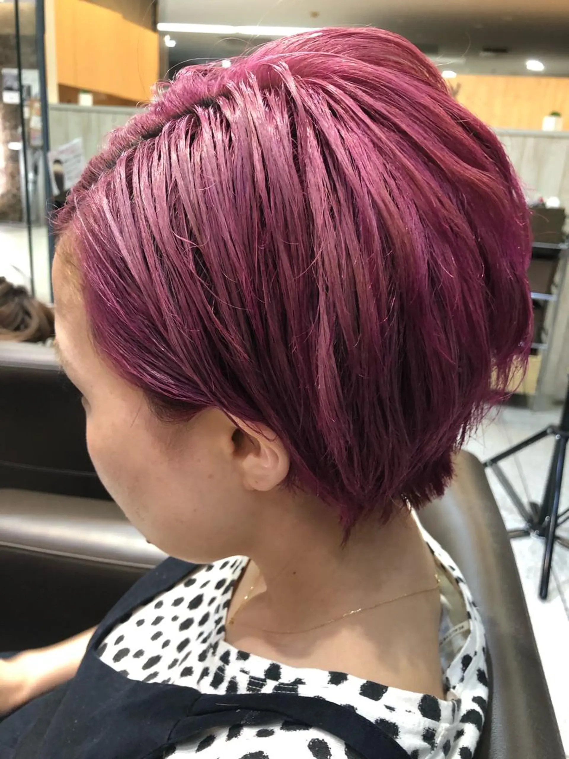 ショート カラー ピンクカラー 大栗 佑也  髪質改善のヘアスタイル