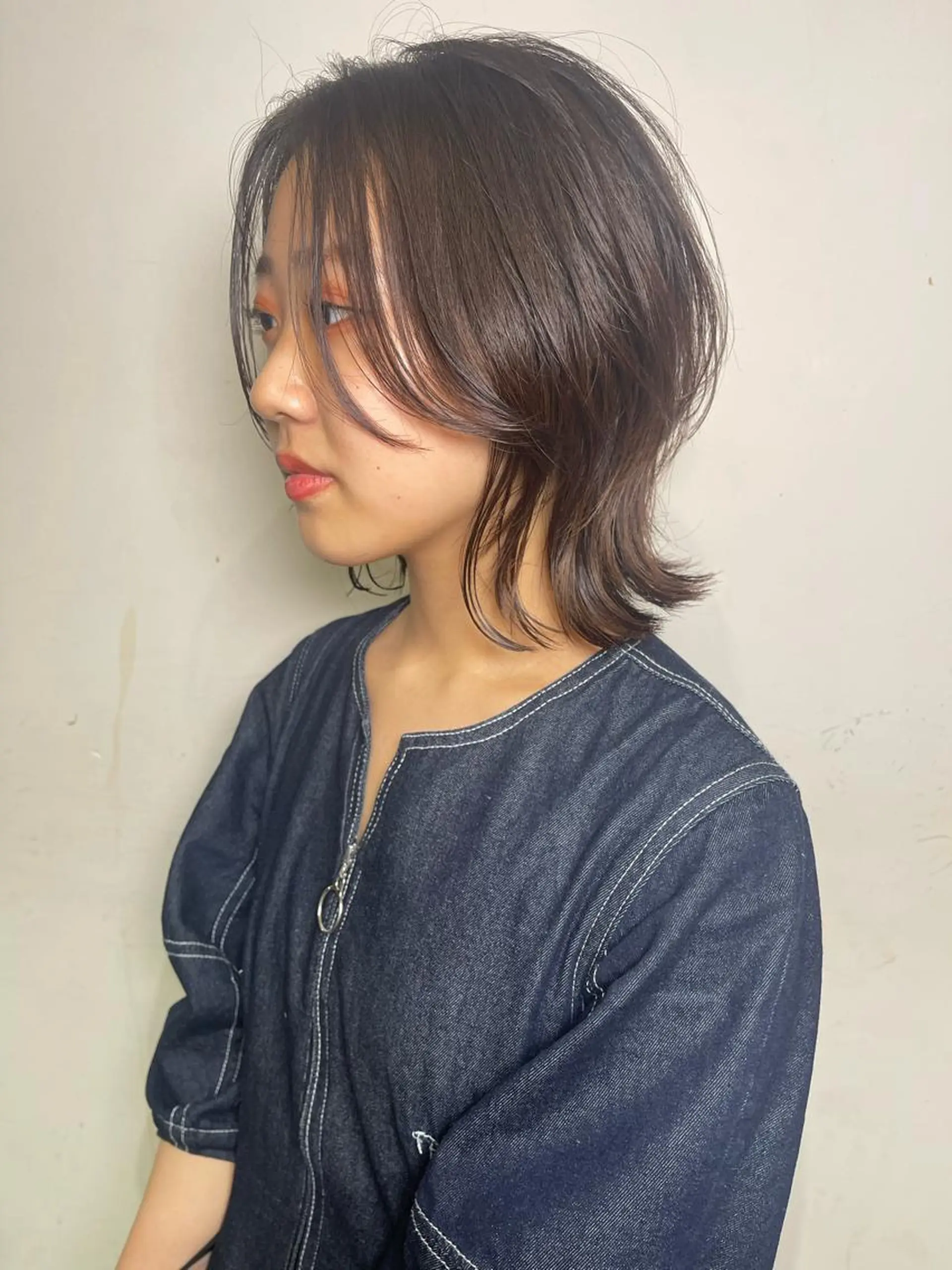 ミディアム レイヤーカット カット アトム/ウルフ パーマ/レイヤーのヘアスタイル