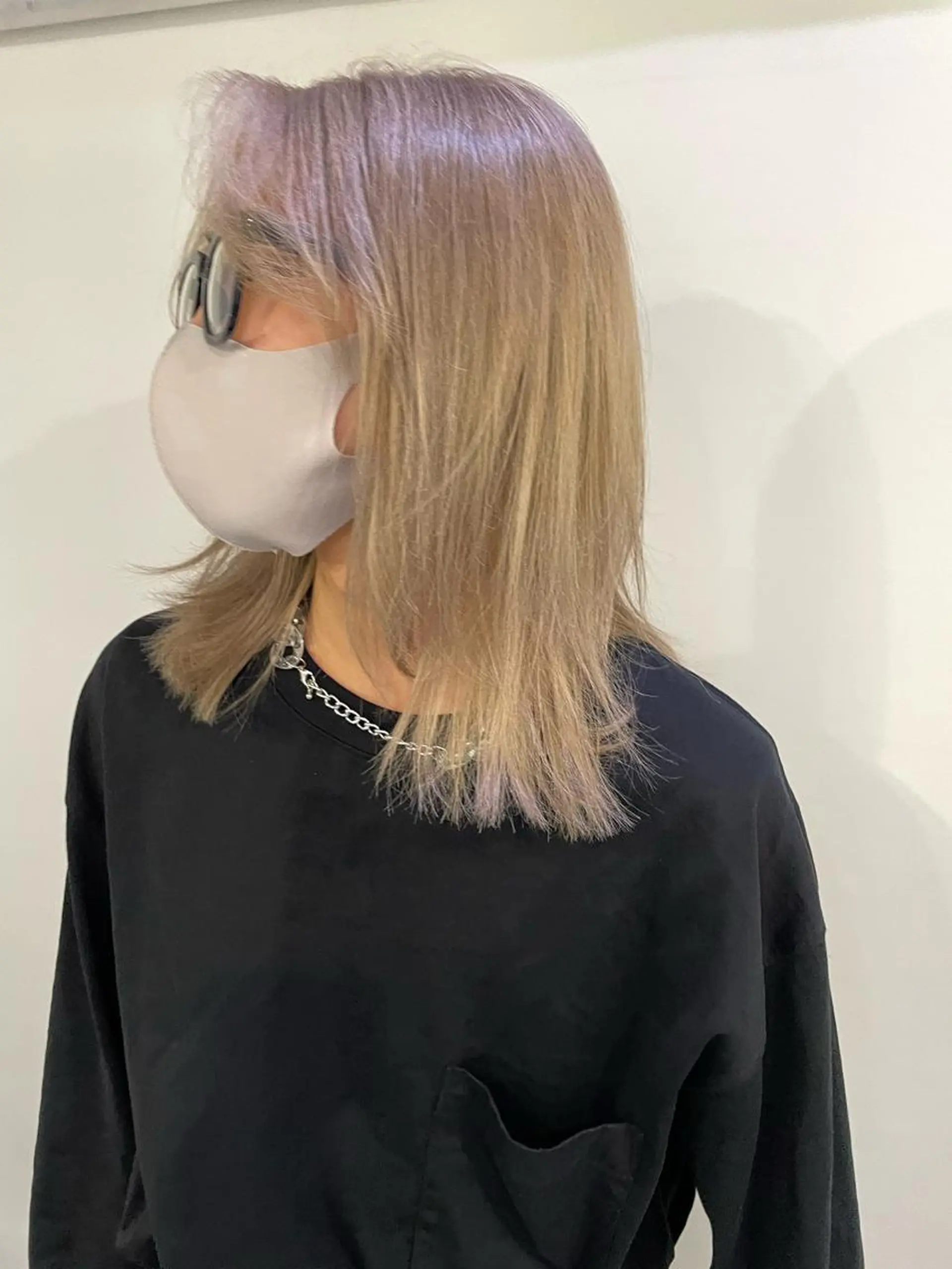 ミディアム カラー silo所属・silo MOKA 顔周りカット🦦のヘアスタイル