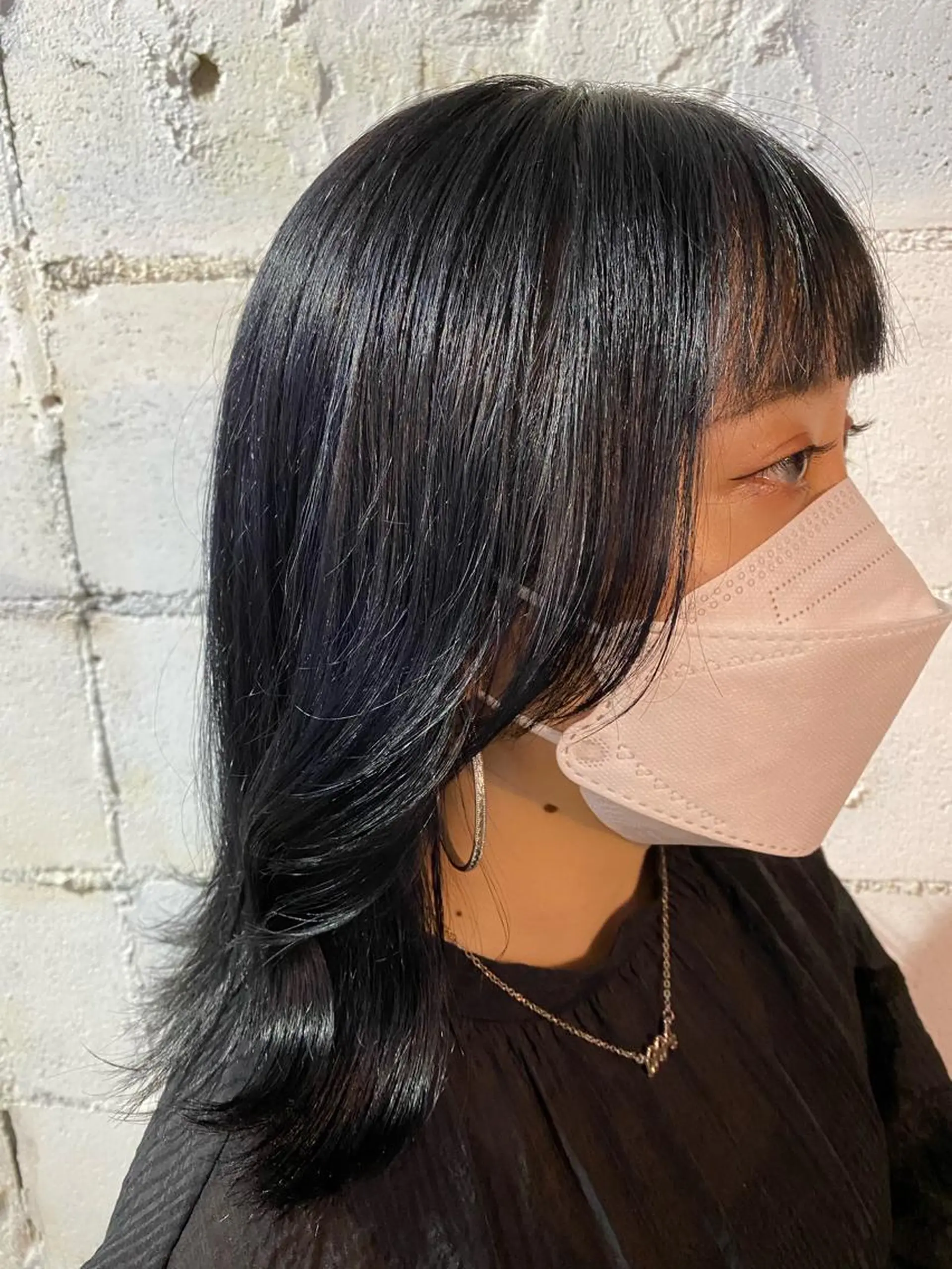 ミディアム カラー 顔周りカット 韓国風ヘア レイヤーカット 【韓国レイヤー特化 ハッシュカット】のヘアスタイル