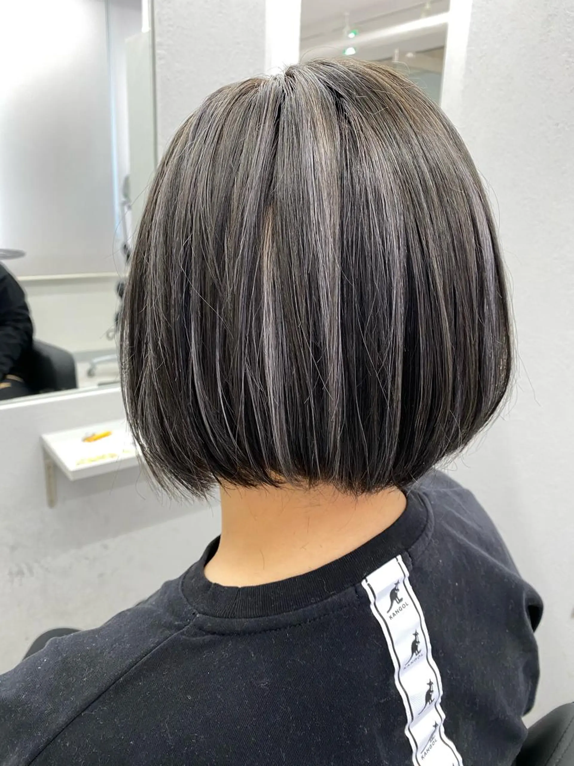 ミディアム カット ヘアカラー トリートメント ミルクティーカラー 🌈店長クボのヘアスタイル