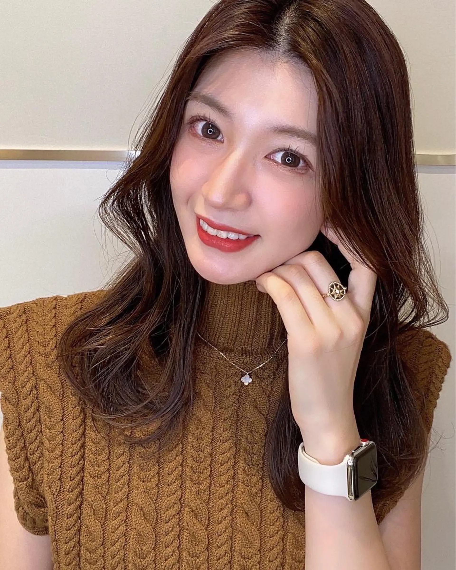 セミロング カラー パーマ 小野寺瑞希 /最小顔カットのヘアスタイル