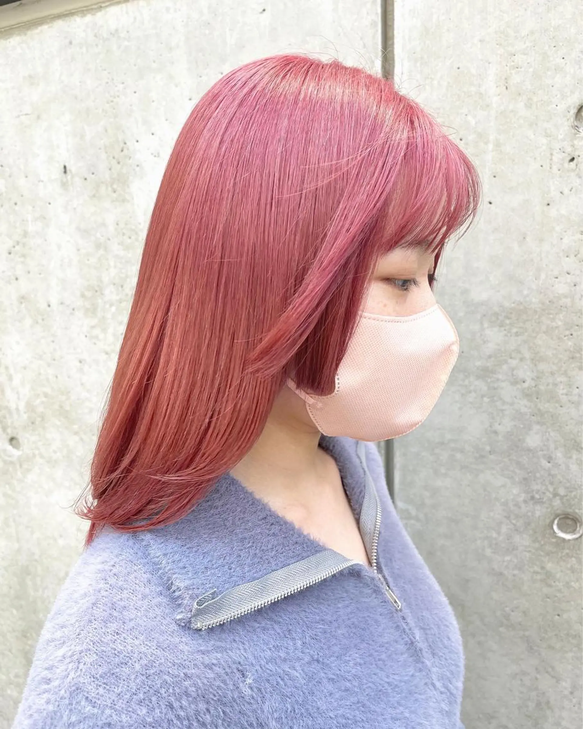 ミディアム カット ヘアカラー トリートメント レイヤーカット 韓国🇰🇷EMIのヘアスタイル