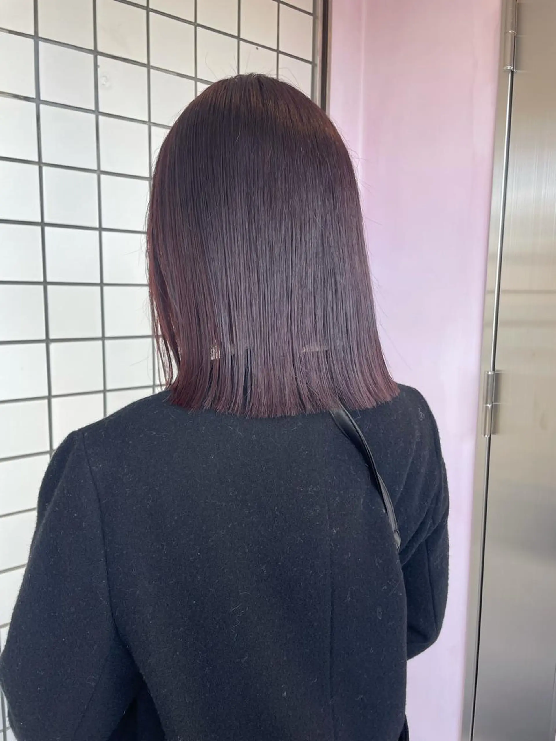 ミディアム カラー ブリーチ ブリーチなしカラー レッドカラー 心斎橋/ブリーチ minamiのヘアスタイル