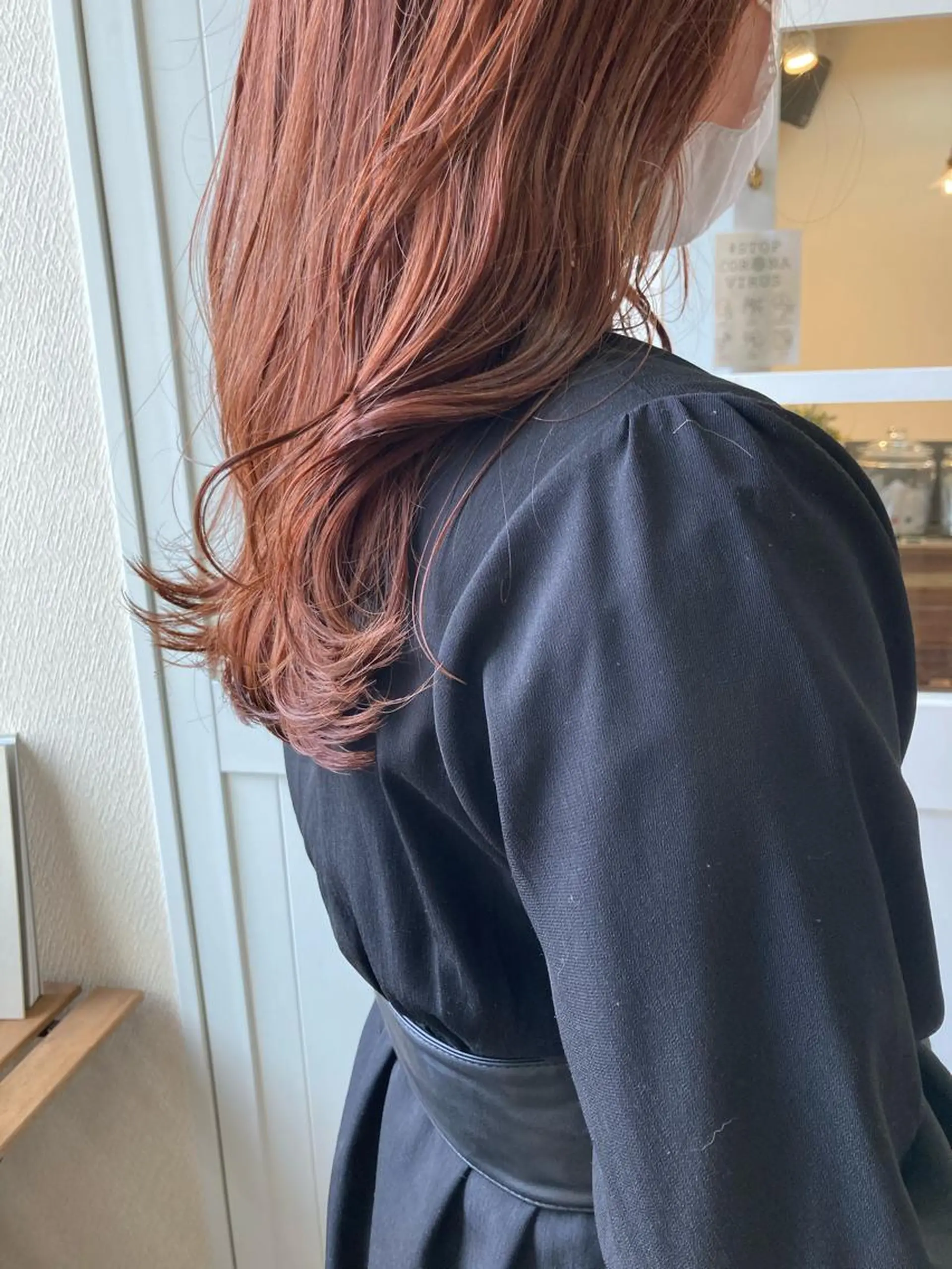 ロング カラー オレンジ ピンクカラー カット ヘアカラー 小木曽智美 /ボブ/ショートのヘアスタイル