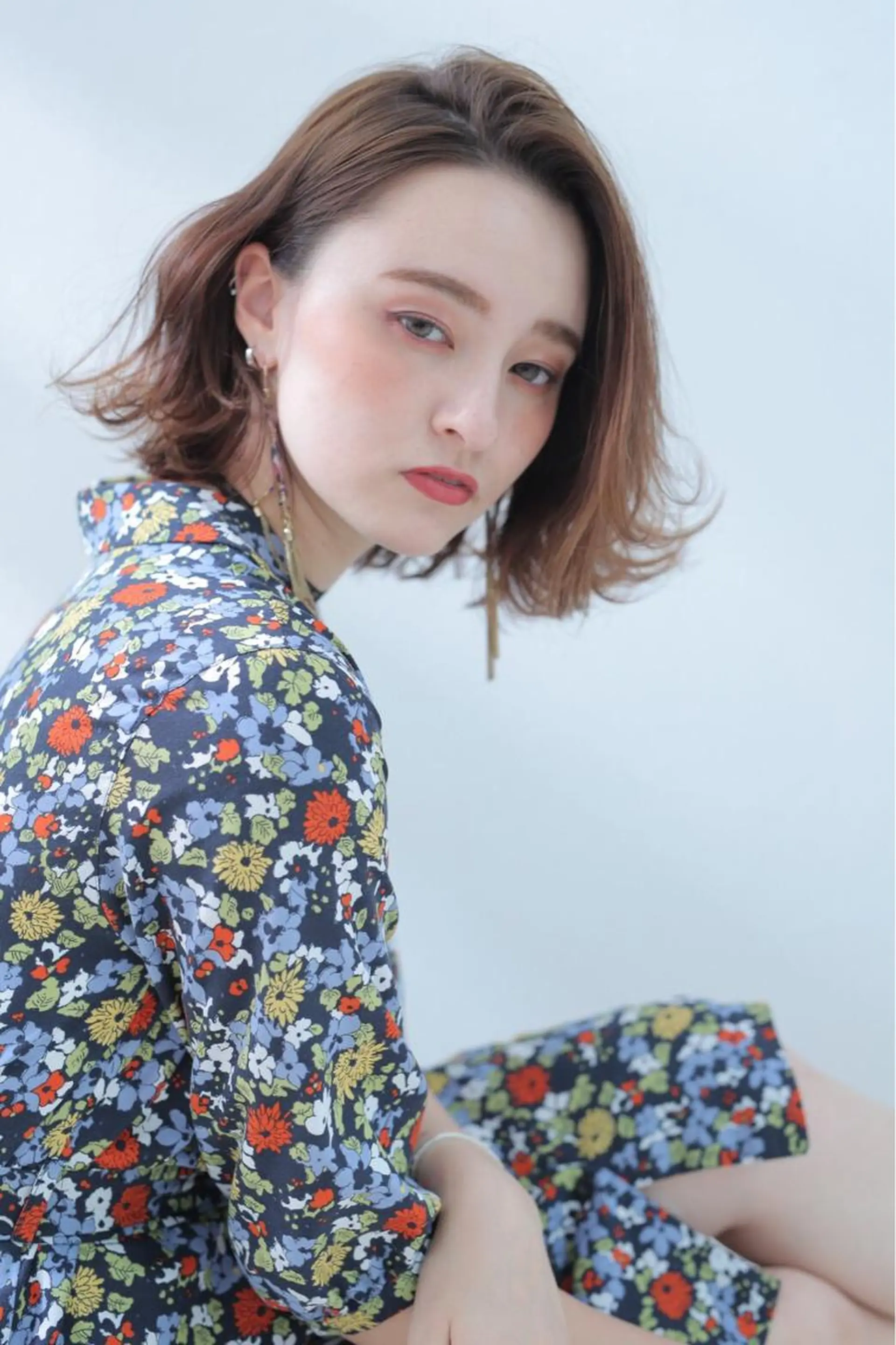 カラー パーマ ヘアアレンジ ハイライトカラー オリーブカラー 髪質改善 mihoko/ ニュアンスパーマのヘアスタイル