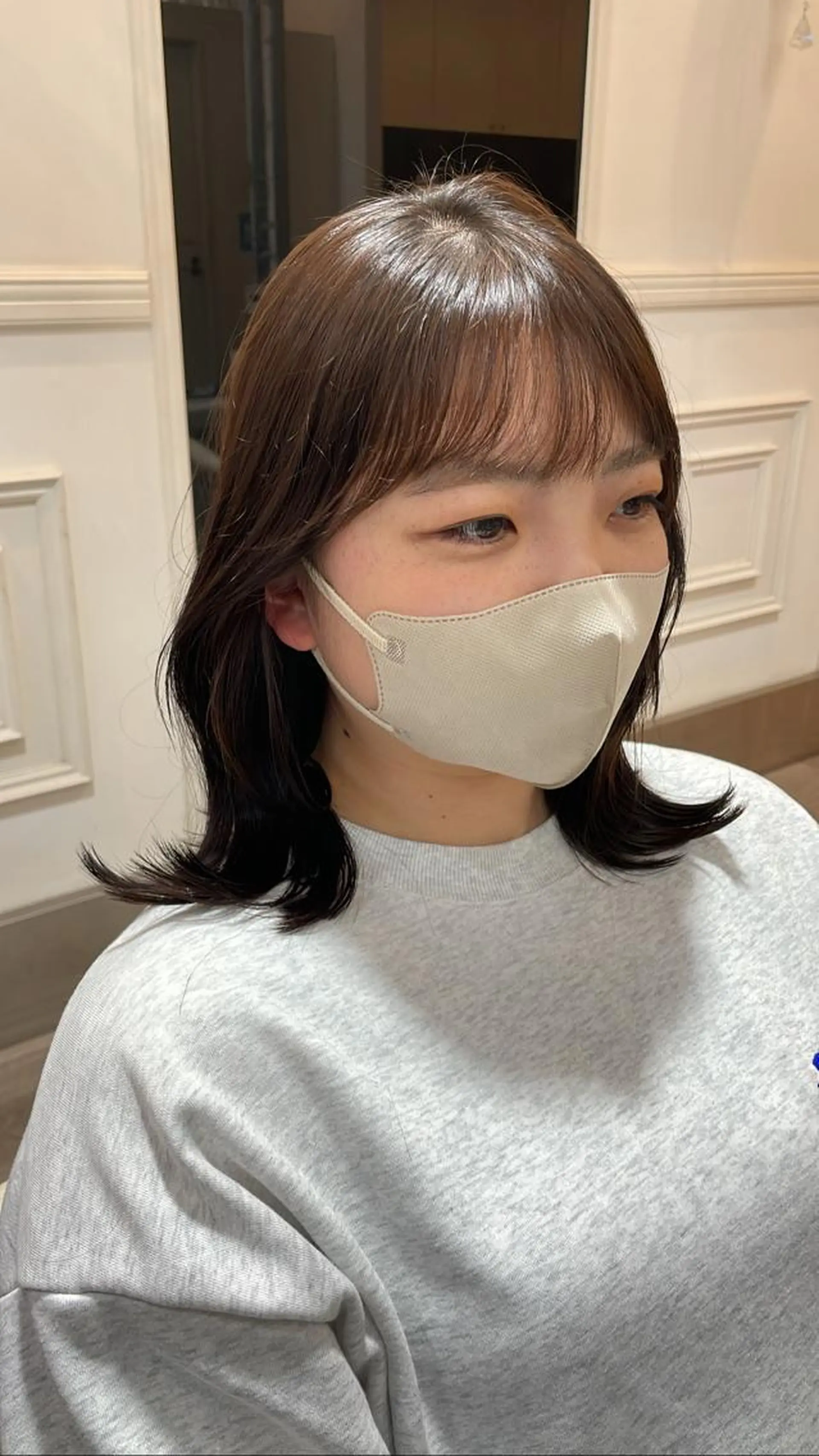 ミディアム 韓国風ヘア カット ヘアカラー トリートメント ✨トレンド特化美容師 WILL上村　拳吾のヘアスタイル