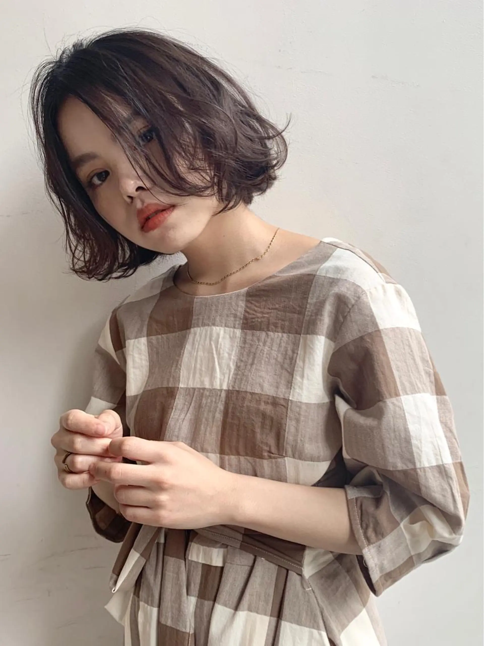 ミディアム パーマ カット ヘアカラー パーマ 似合わせカット🌷関 郁美🌷のヘアスタイル