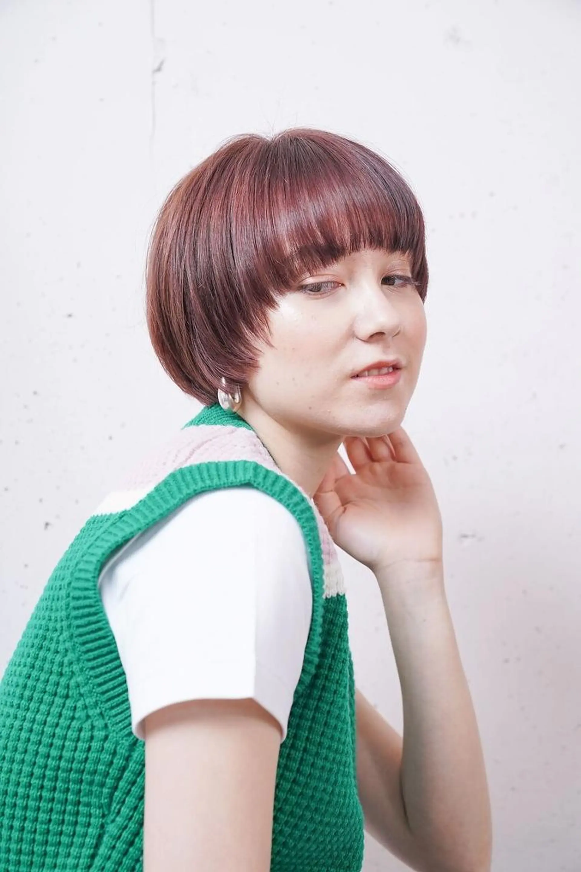 ショート カット 縮毛矯正 韓国レイヤーカット✨ 縮毛矯正　原田 優作のヘアスタイル