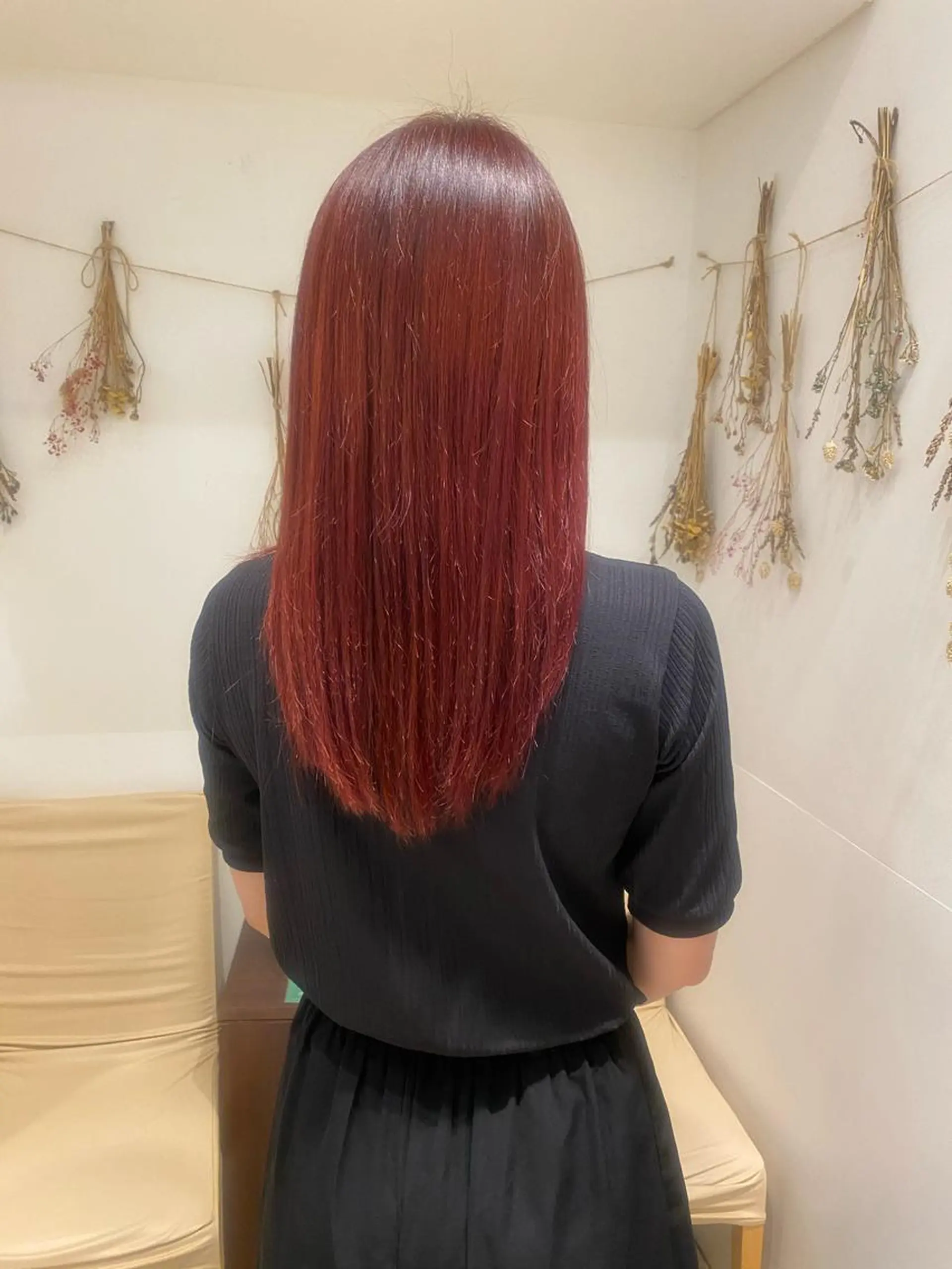 ロング カラー レッドカラー はだゆうき @hadadan08のヘアスタイル