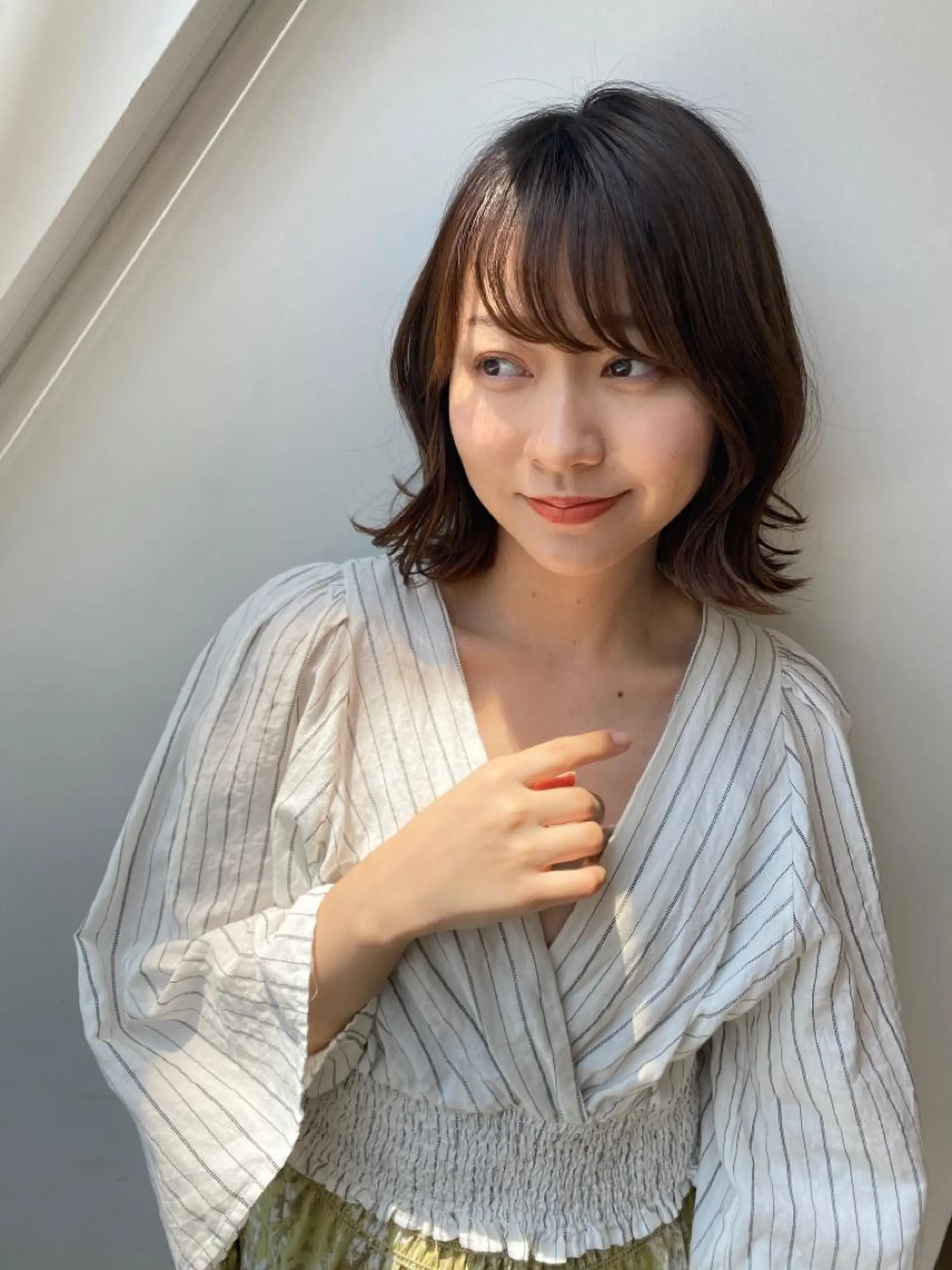 ミディアム くびれヘア 🌼渋谷韓国ヘア 桑尾幸奈🌼のヘアスタイル