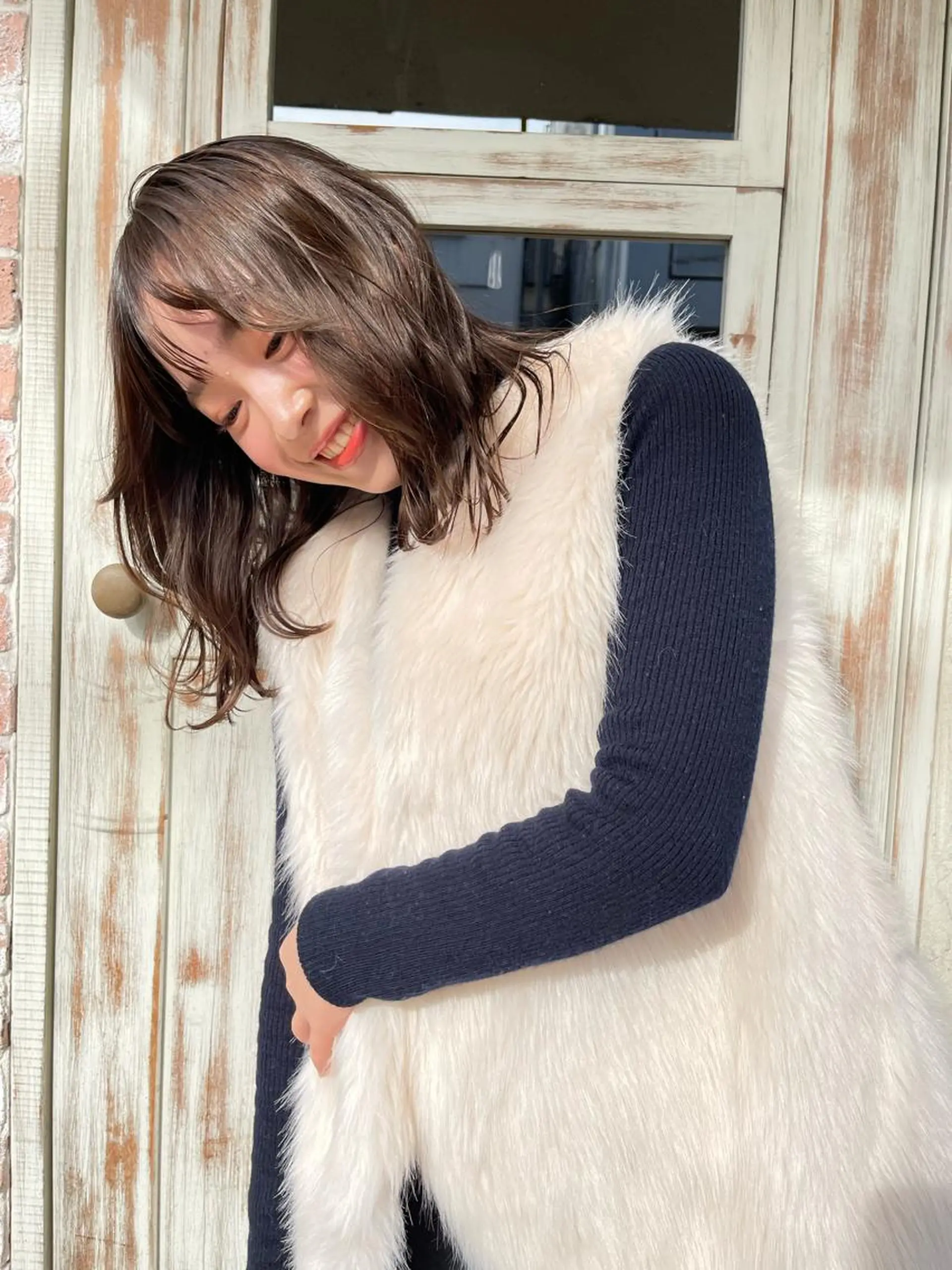 ミディアム カラー ヘアアレンジ 美容室sand 横浜のヘアスタイル