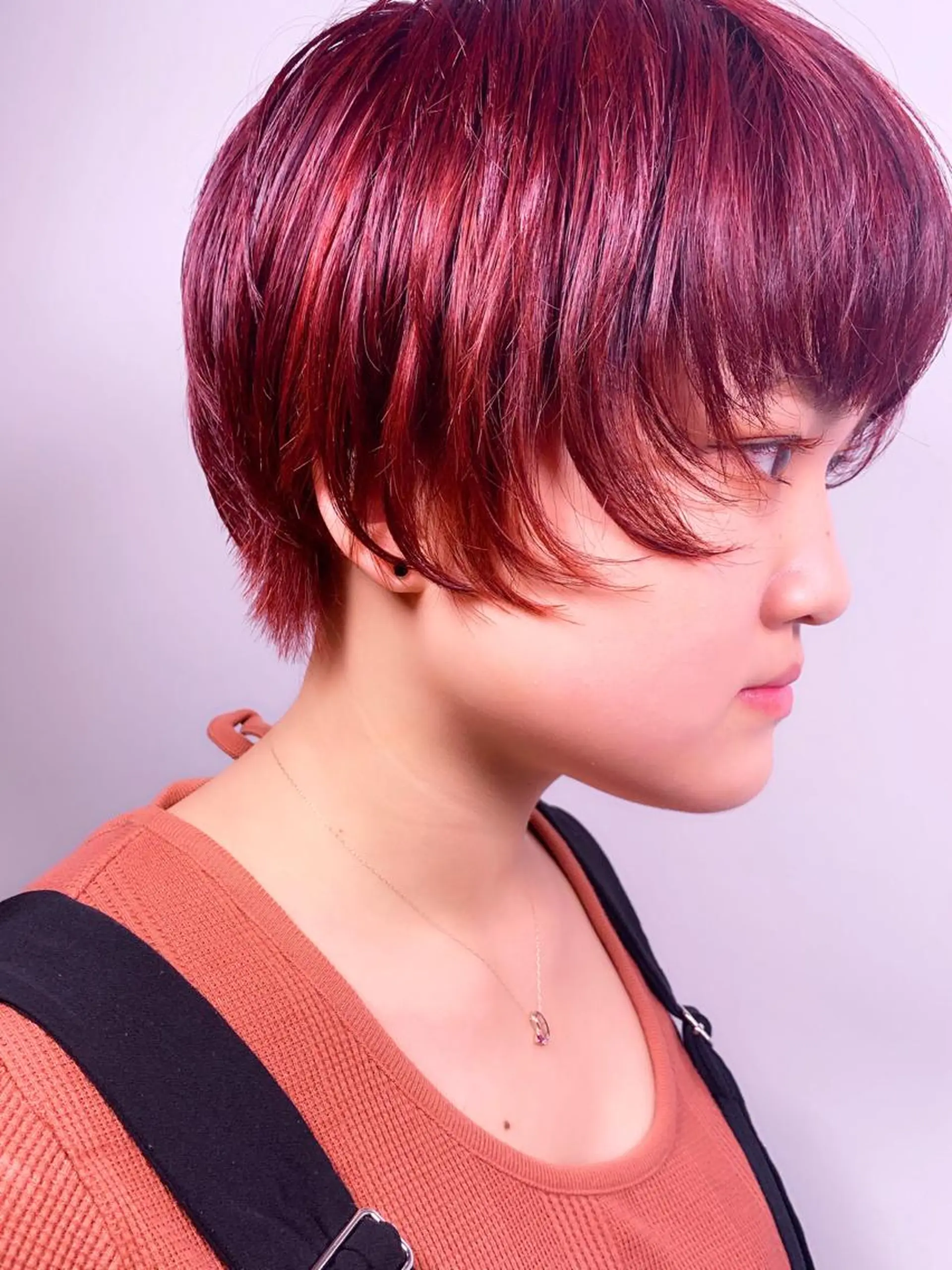 ショート カラー レッドカラー カット ヘアカラー トリートメント tension 【テンション】のヘアスタイル