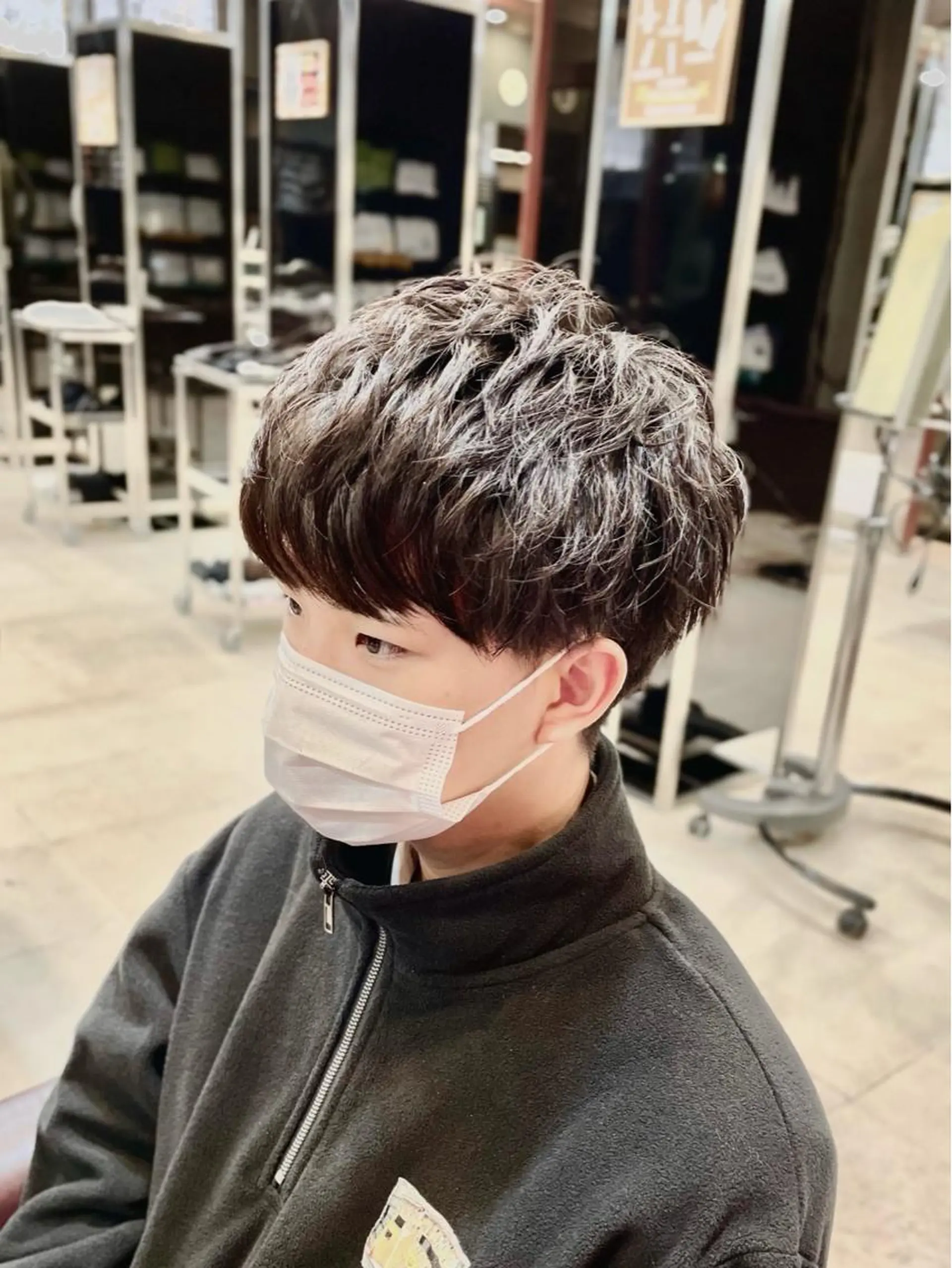 ショート パーマ ヘアアレンジ メンズ 坂尻 嘉珠也のヘアスタイル