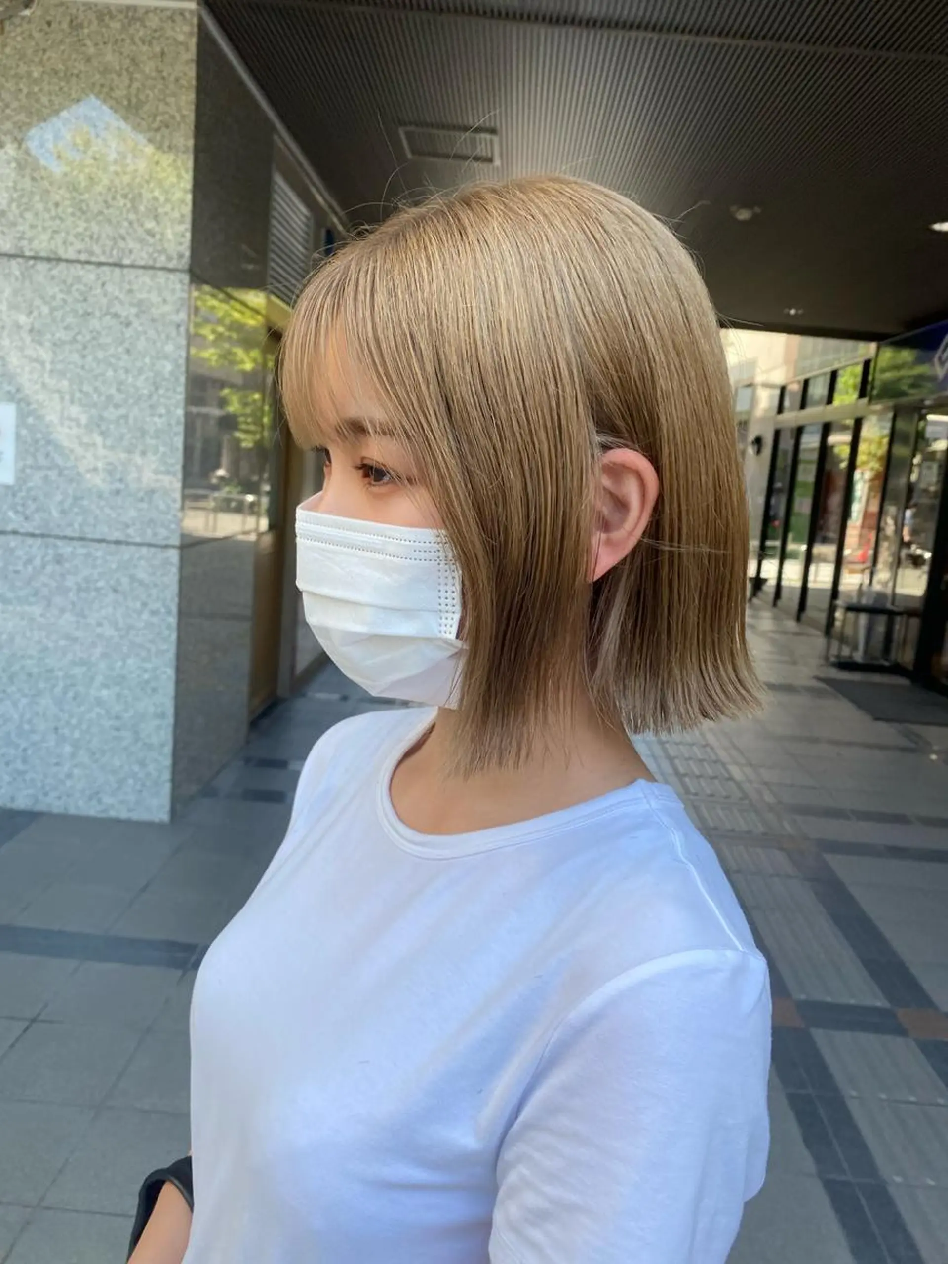 ミディアム カット ヘアカラー トリートメント CHAINON 木原崇了のヘアスタイル