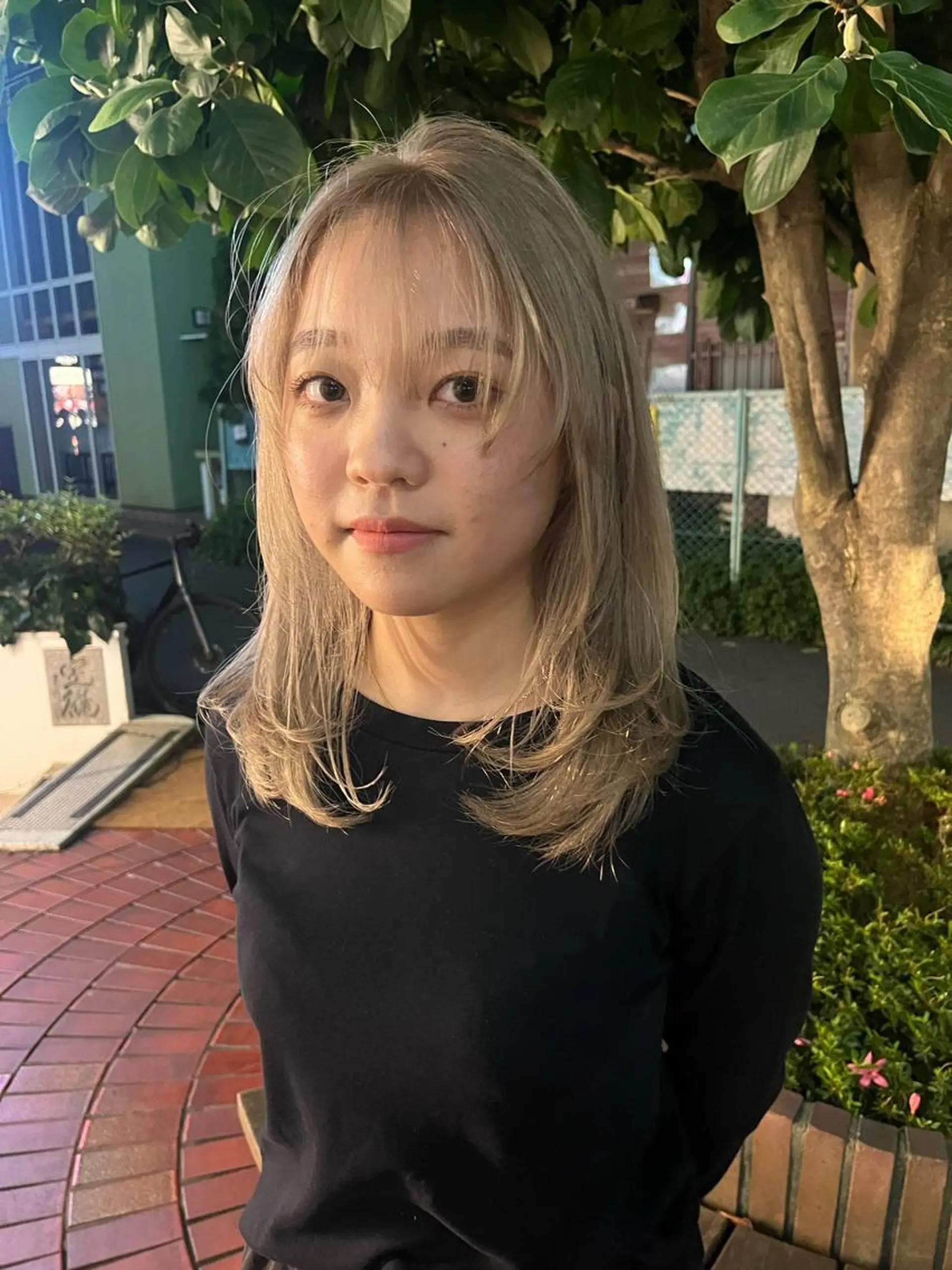 セミロング ヘアカラー @kyoniyy KYONIのヘアスタイル