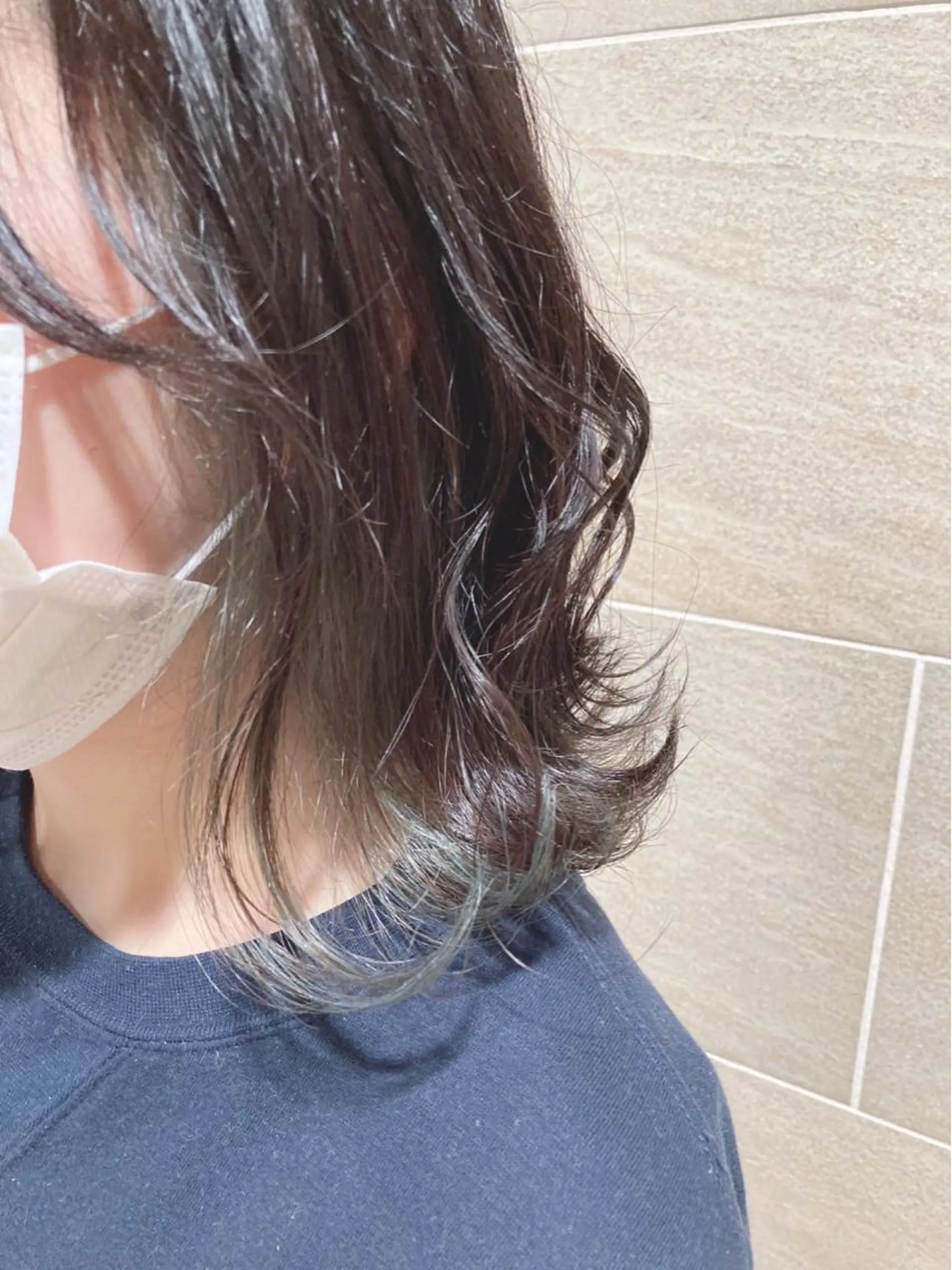 ミディアム カラー ヘアカラー 宮原 佳苗のヘアスタイル