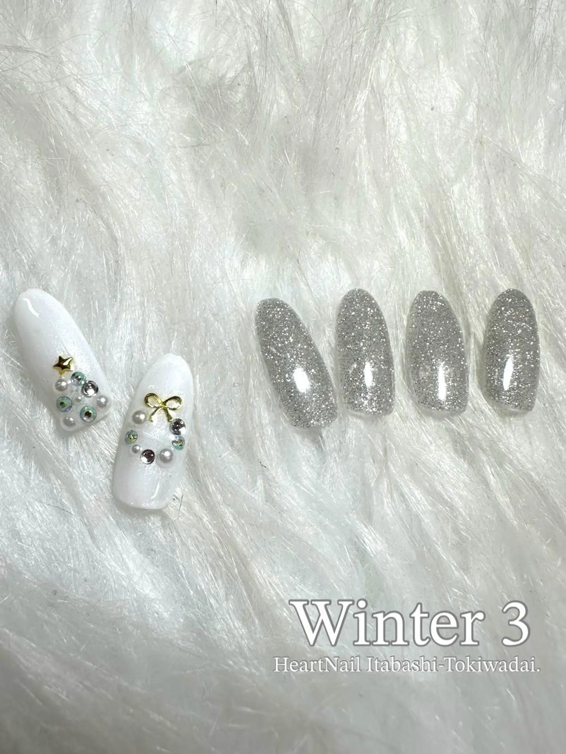 ネイル アートネイル ラメ(グリッター) ラメグラデーション マグネットネイル ワンカラーネイル はあとねいる 板橋ときわ台店のネイルデザイン