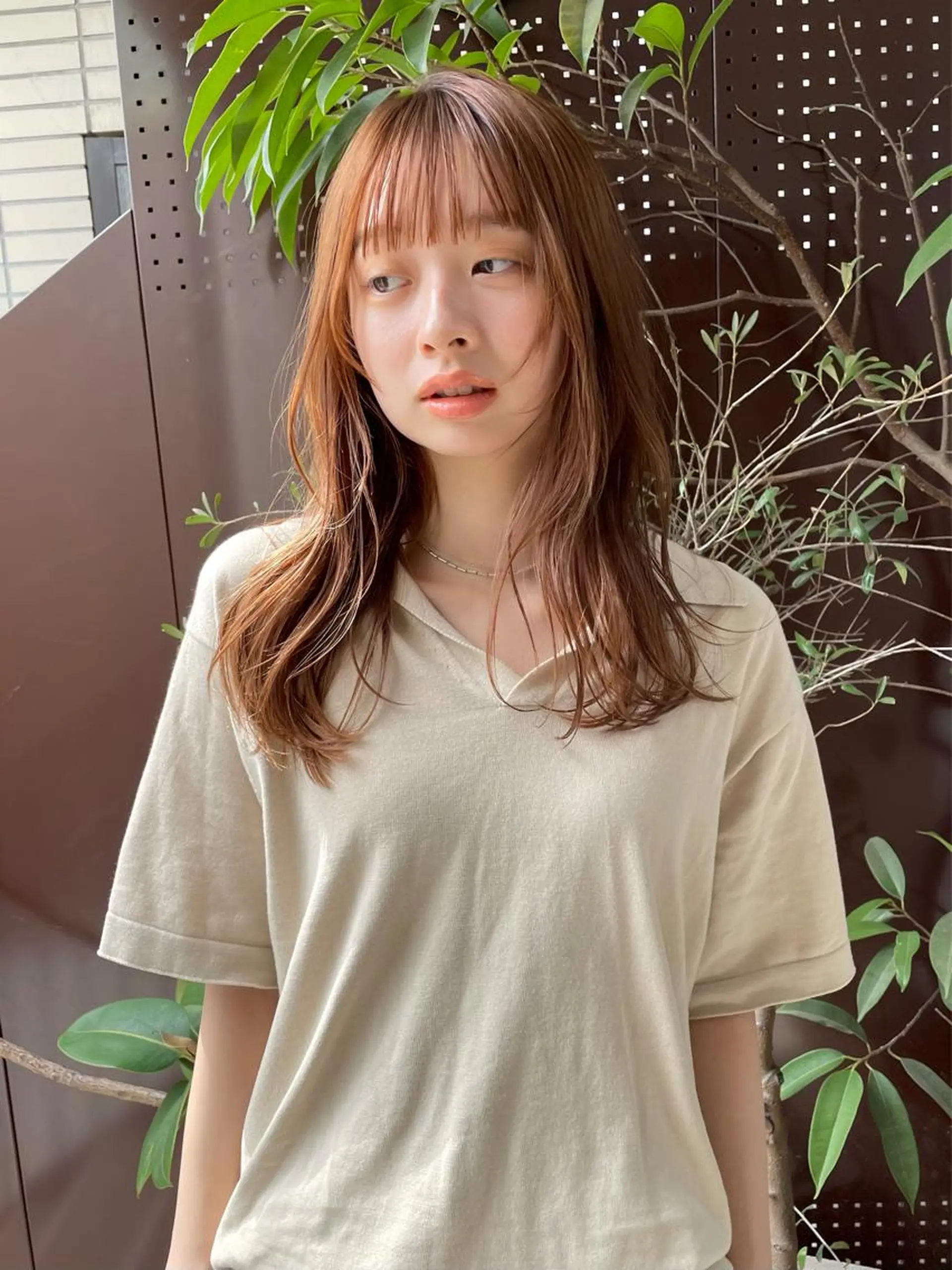 ロング カラー ベージュカラー オレンジ オレンジベージュ カット ヘアカラー トリートメント ボブ/レイヤー/ケア パーマ/リュウタのヘアスタイル