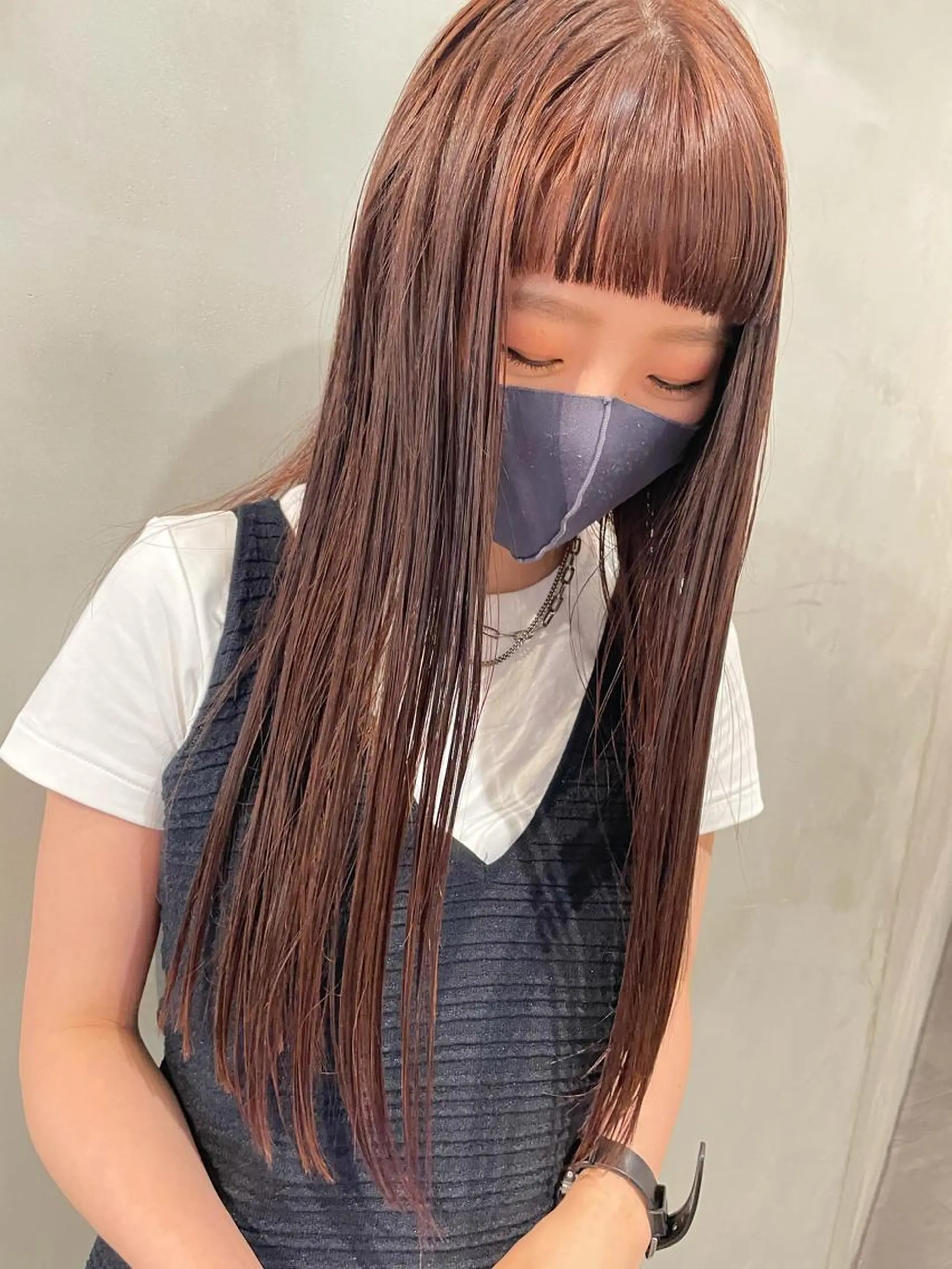 ロング カラー ブリーチ ブリーチなしカラー ヘアカラー トリートメント 優 作のヘアスタイル
