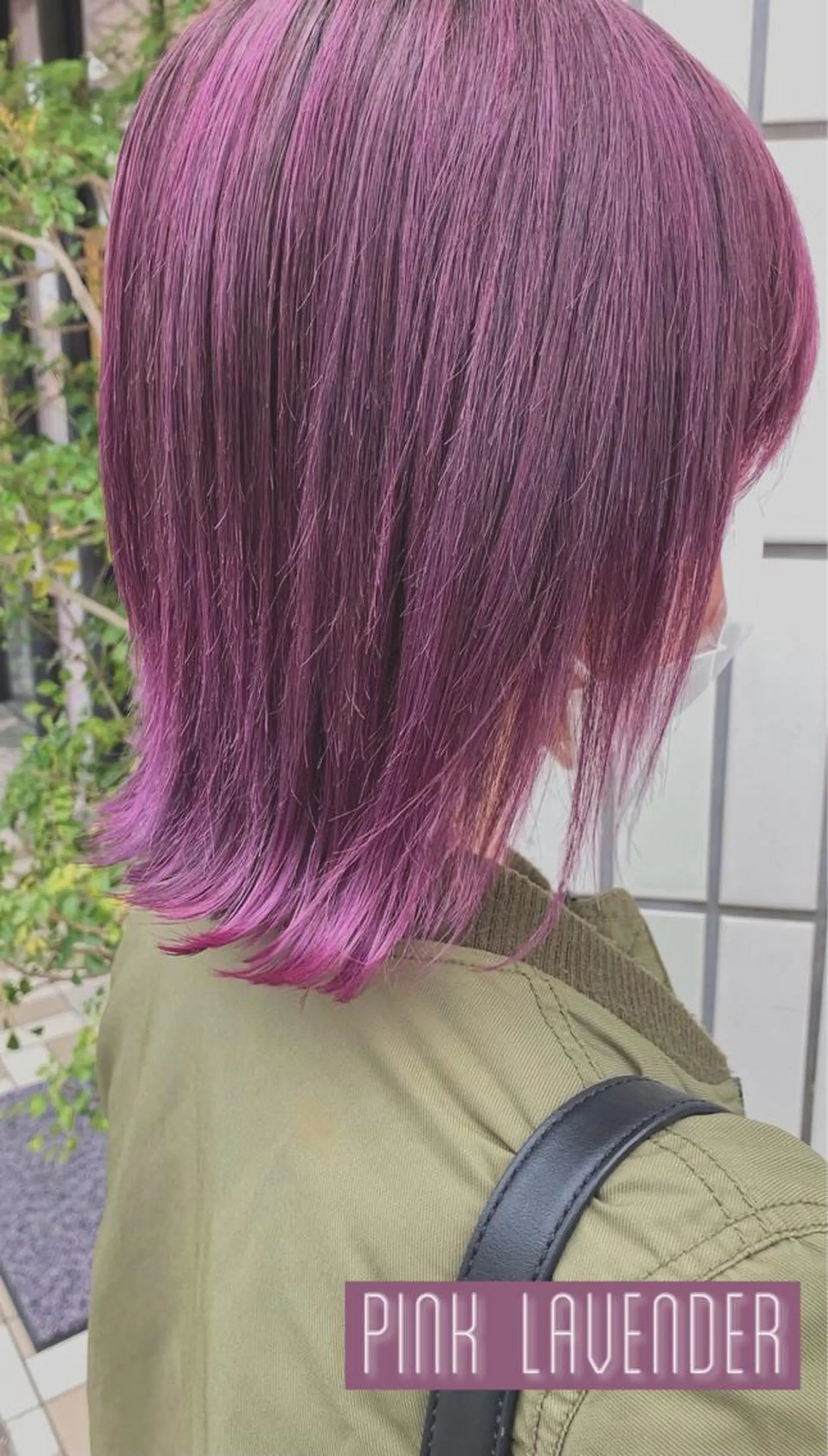 ミディアム ピンクラベンダー アダチ コウスケのヘアスタイル