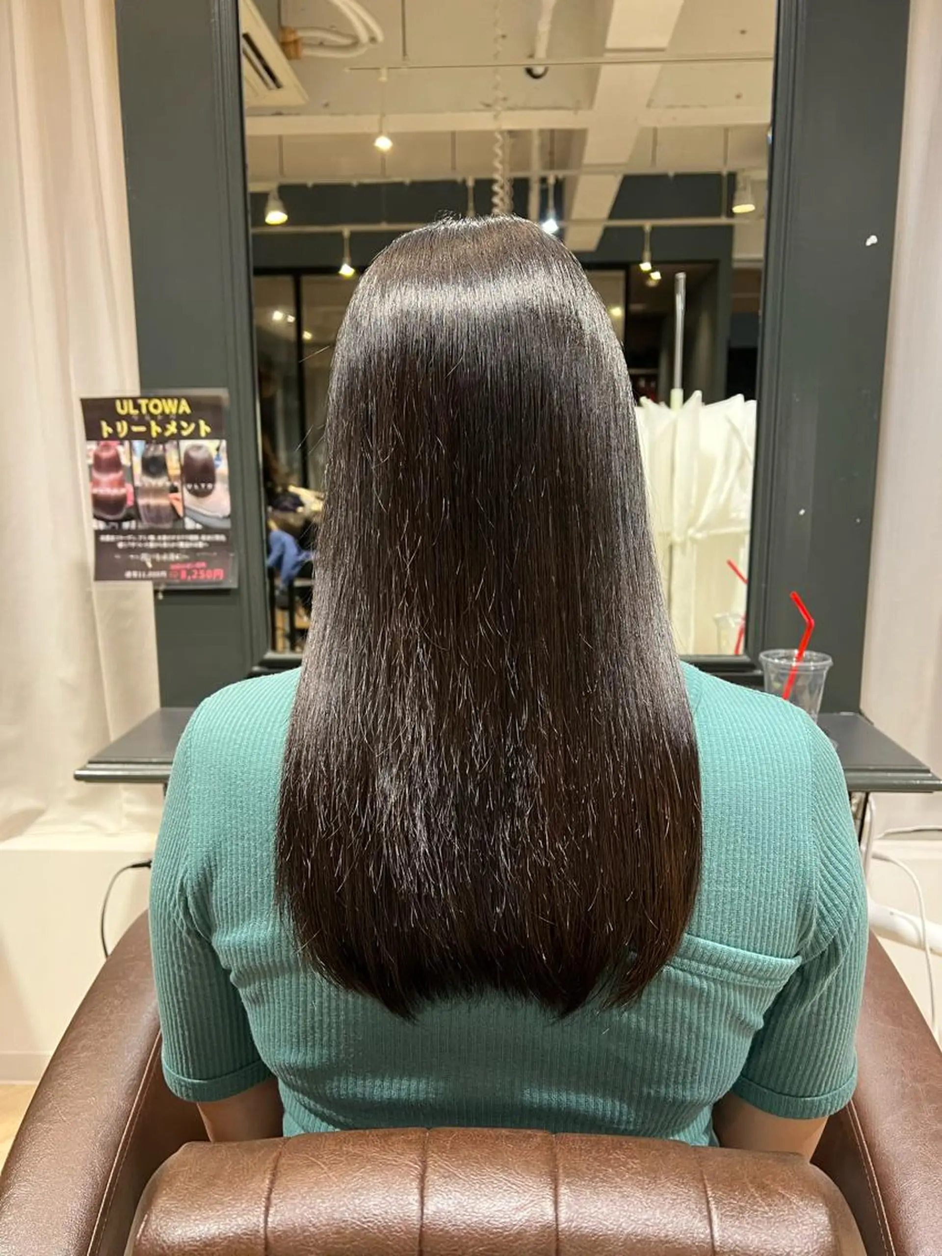 ロング カラー 黒髪 ブルーカラー ブルーブラック まとまるツヤ髪カット ┆たんげ なるみのヘアスタイル