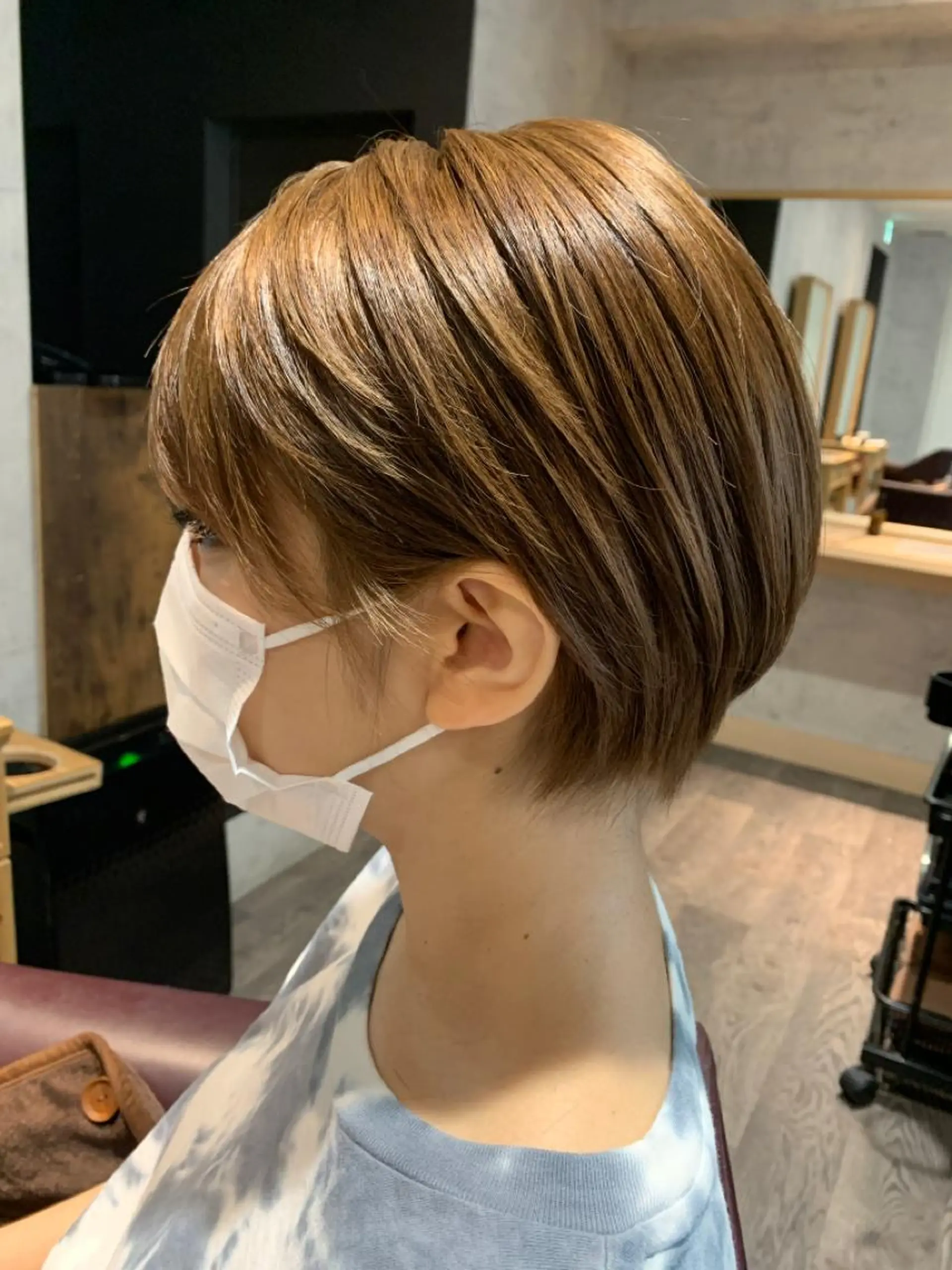 ショート カラー ショートヘア バレイヤージュ KAZUMAのヘアスタイル